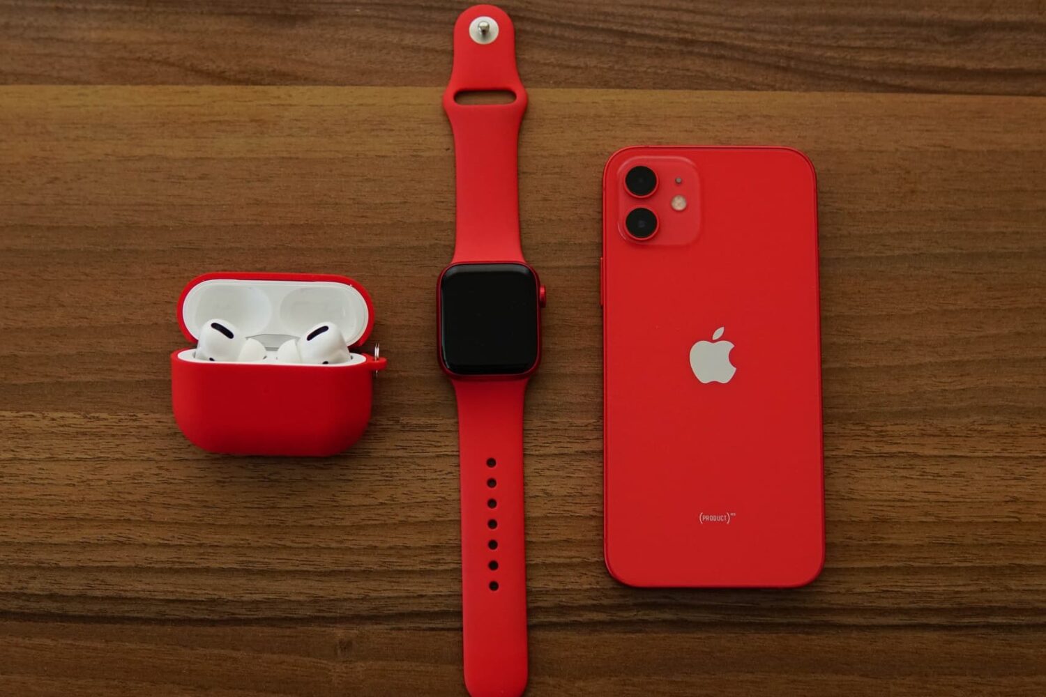 AirPods, Apple Watch, and iPhone