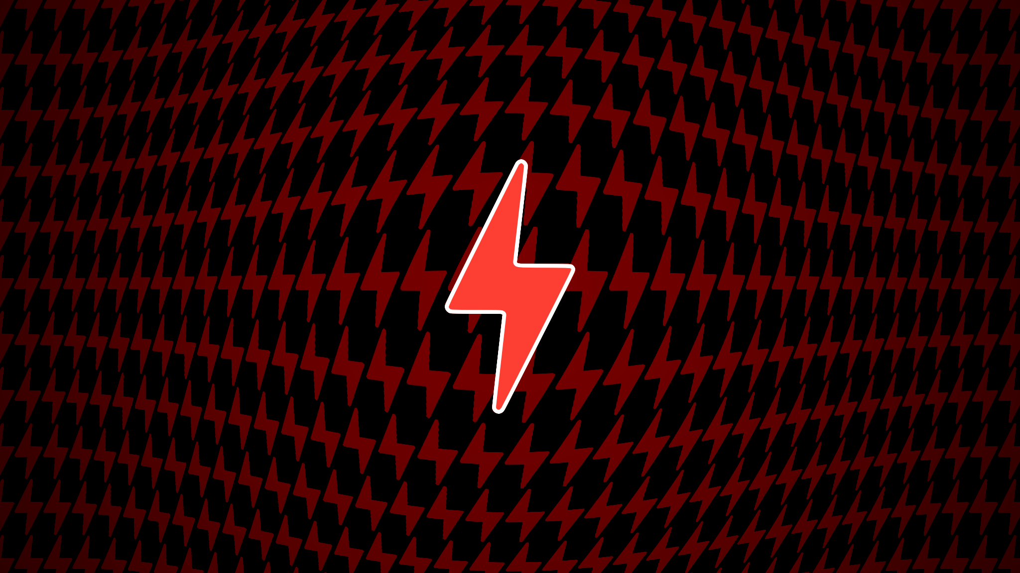 An image showing a red power icon in the middle, set against a dark-patterned, slightly distorted background