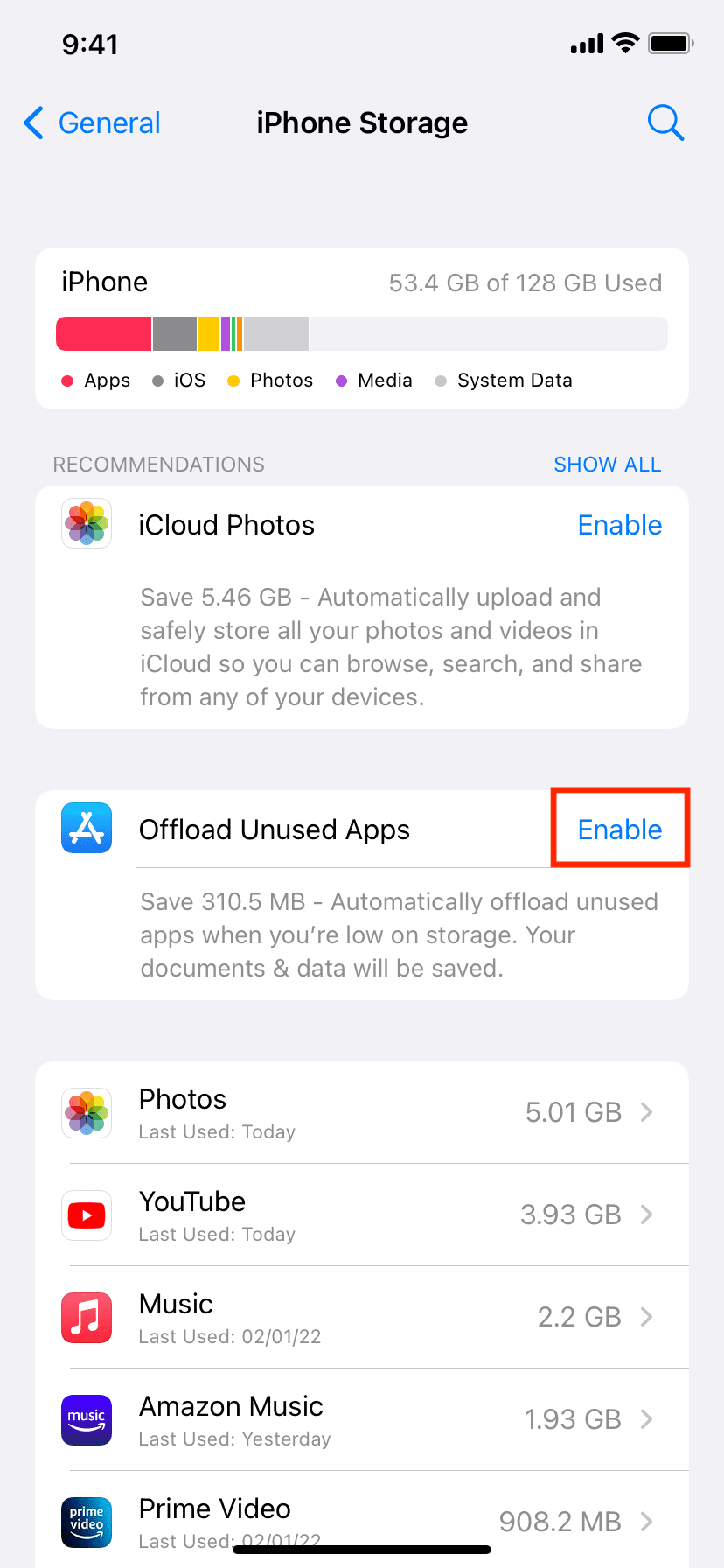 Automatically offload apps iPhone
