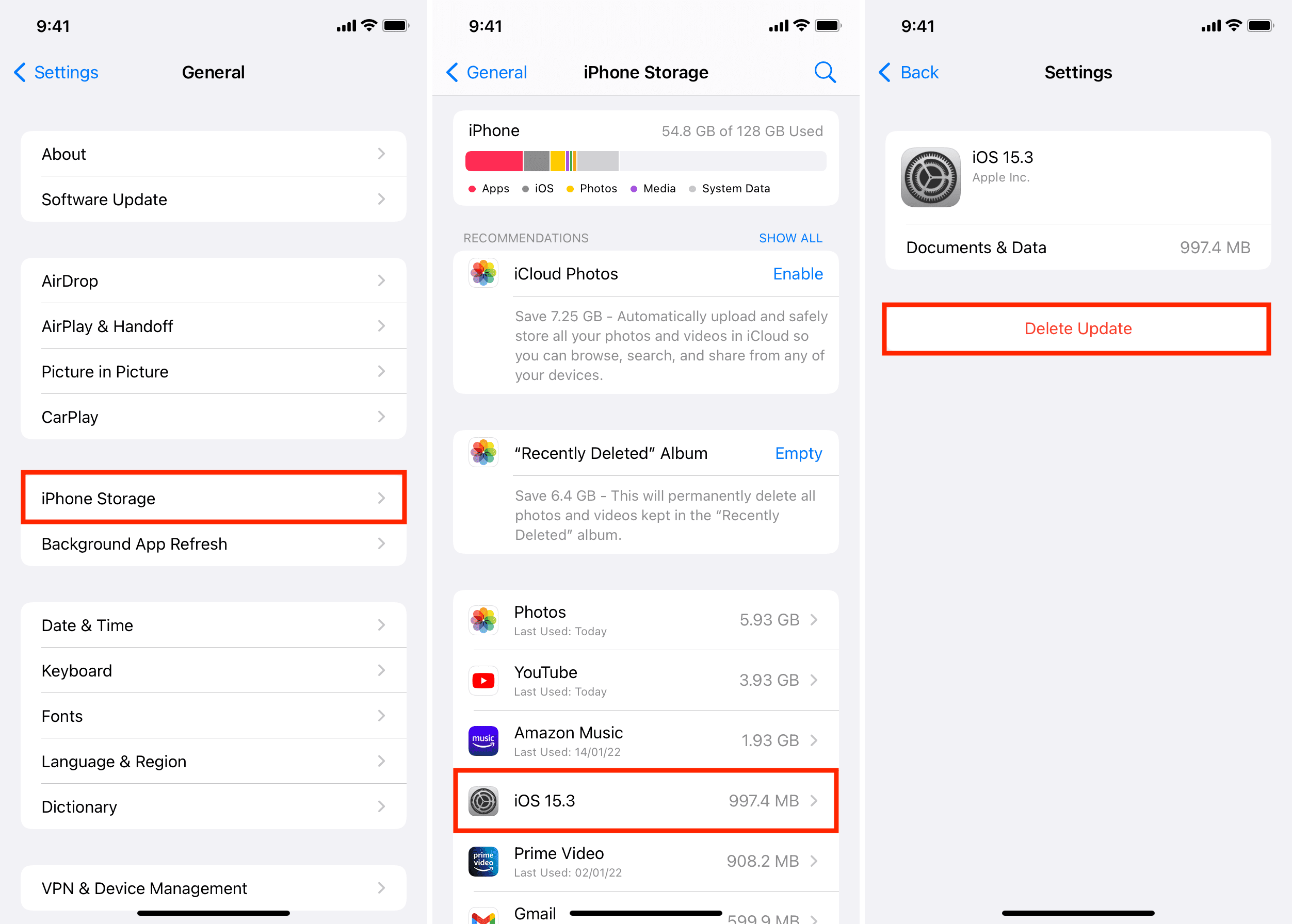 Delete Software Update on iPhone