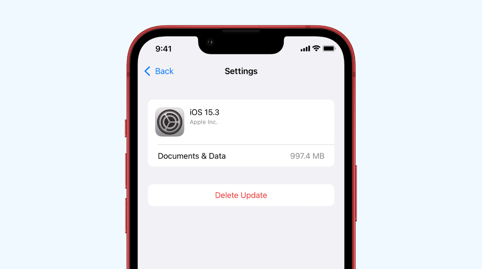 Delete iOS Update from iPhone