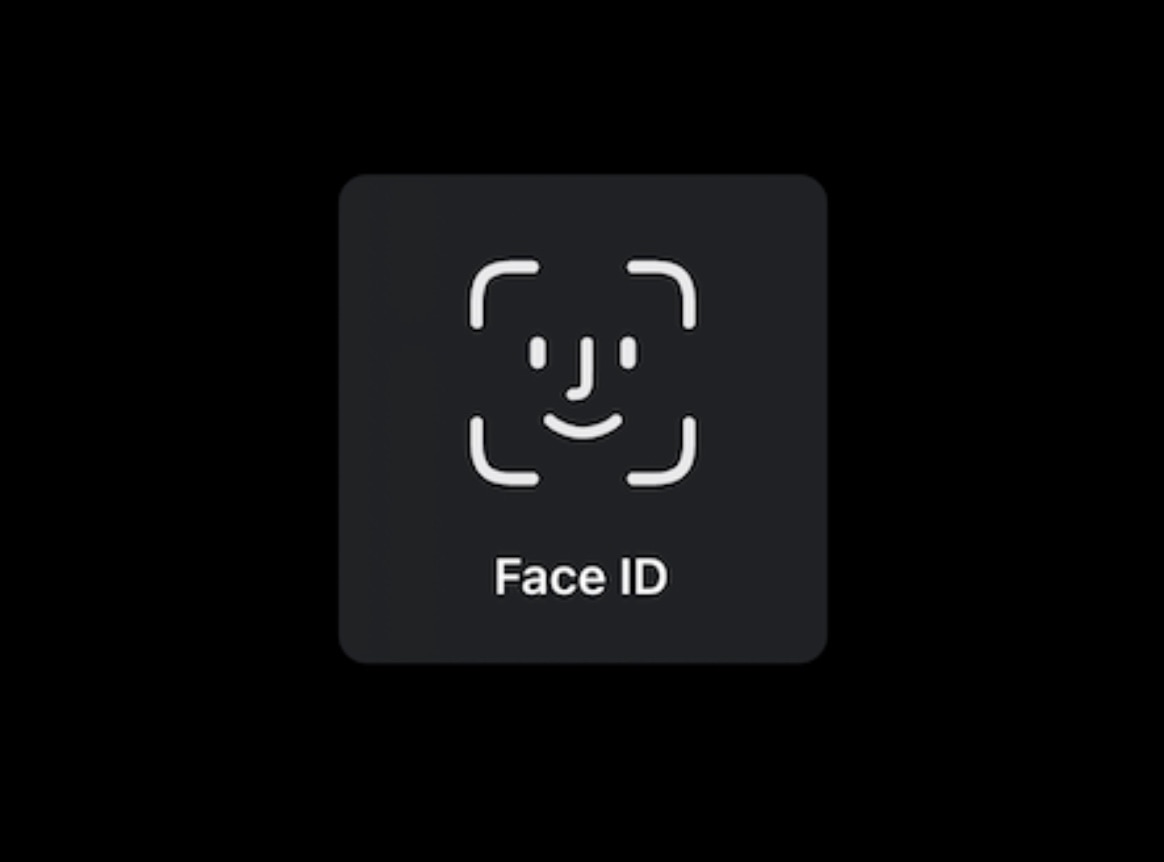Face ID authentication on iPhone.