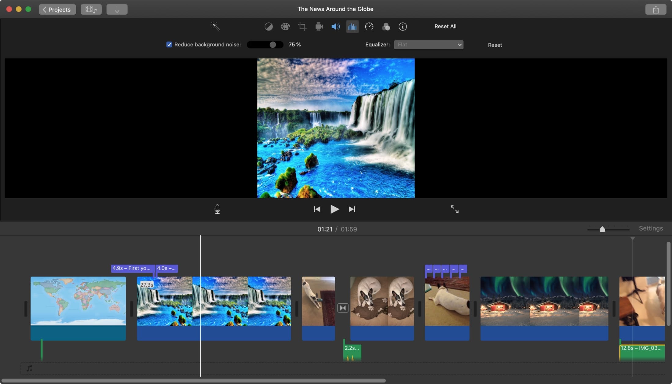 How to remove background noise in iMovie