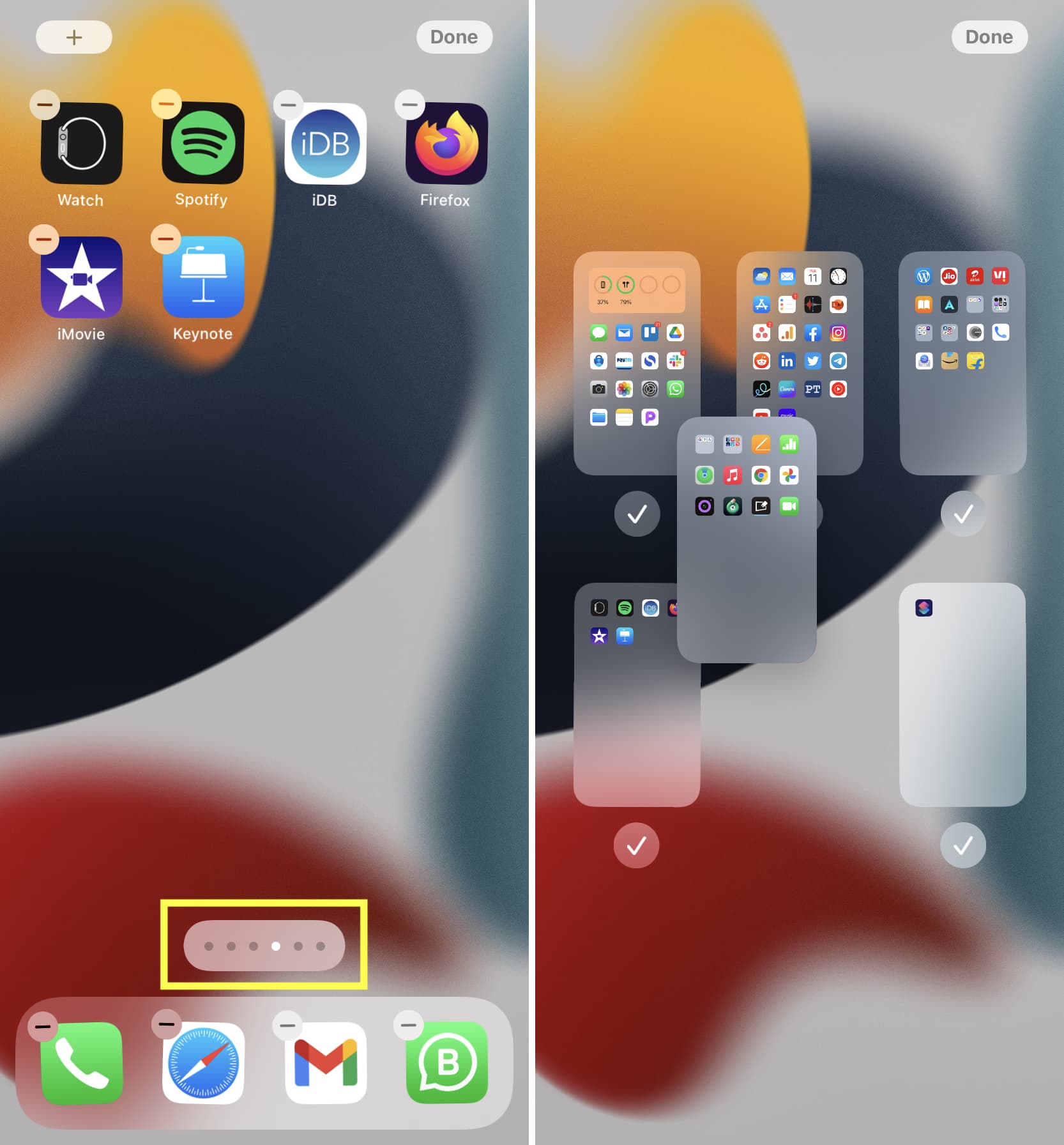 Rearrange Home Screen pages on iPhone