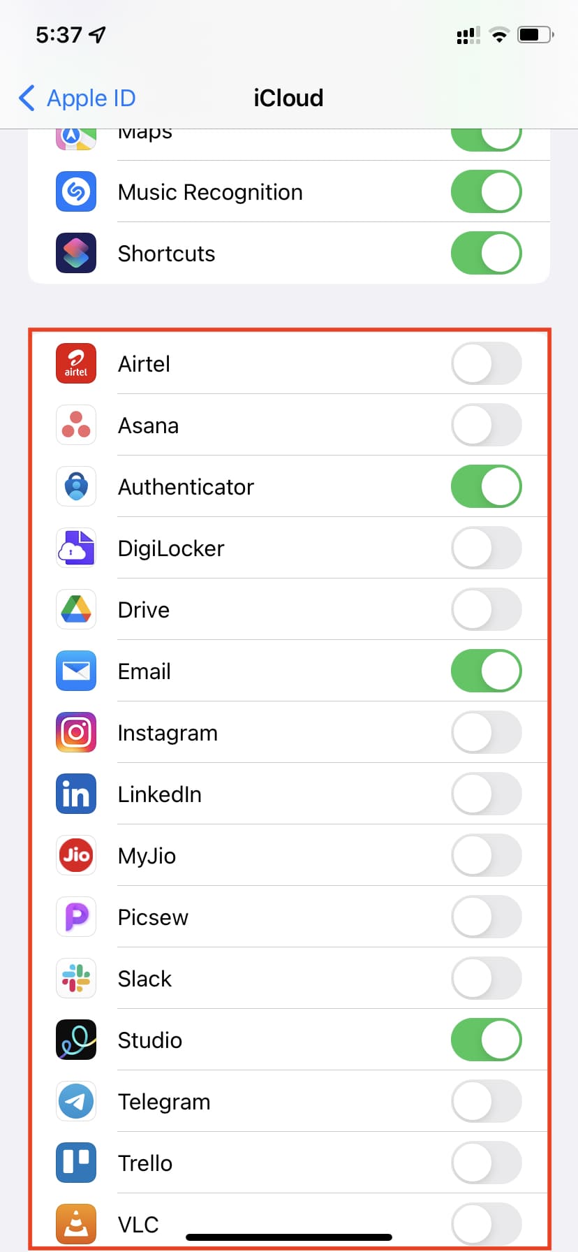 Third-party apps in iCloud