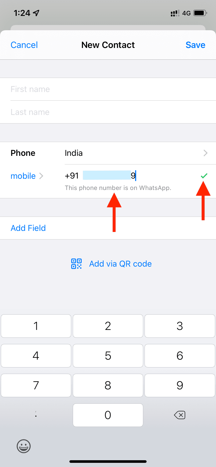 This phone number is on WhatsApp