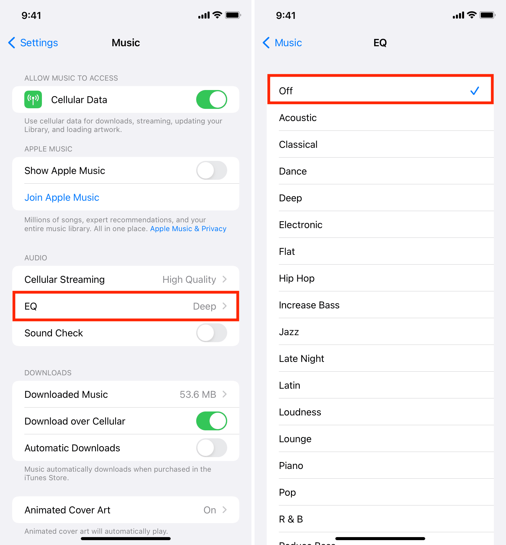 Turn off EQ on iPhone to increase AirPods volume