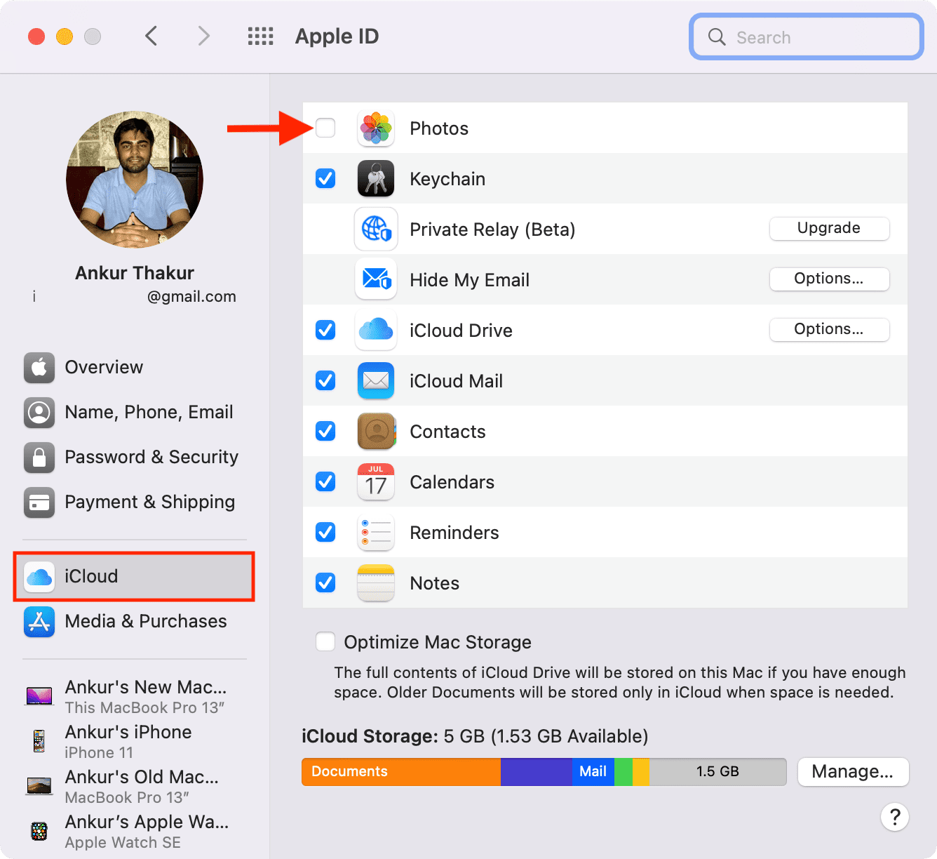 Turn off iCloud Photos on Mac