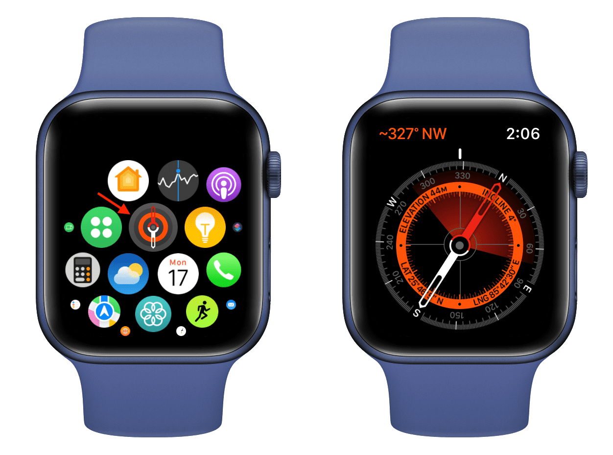 Use compass on Apple Watch