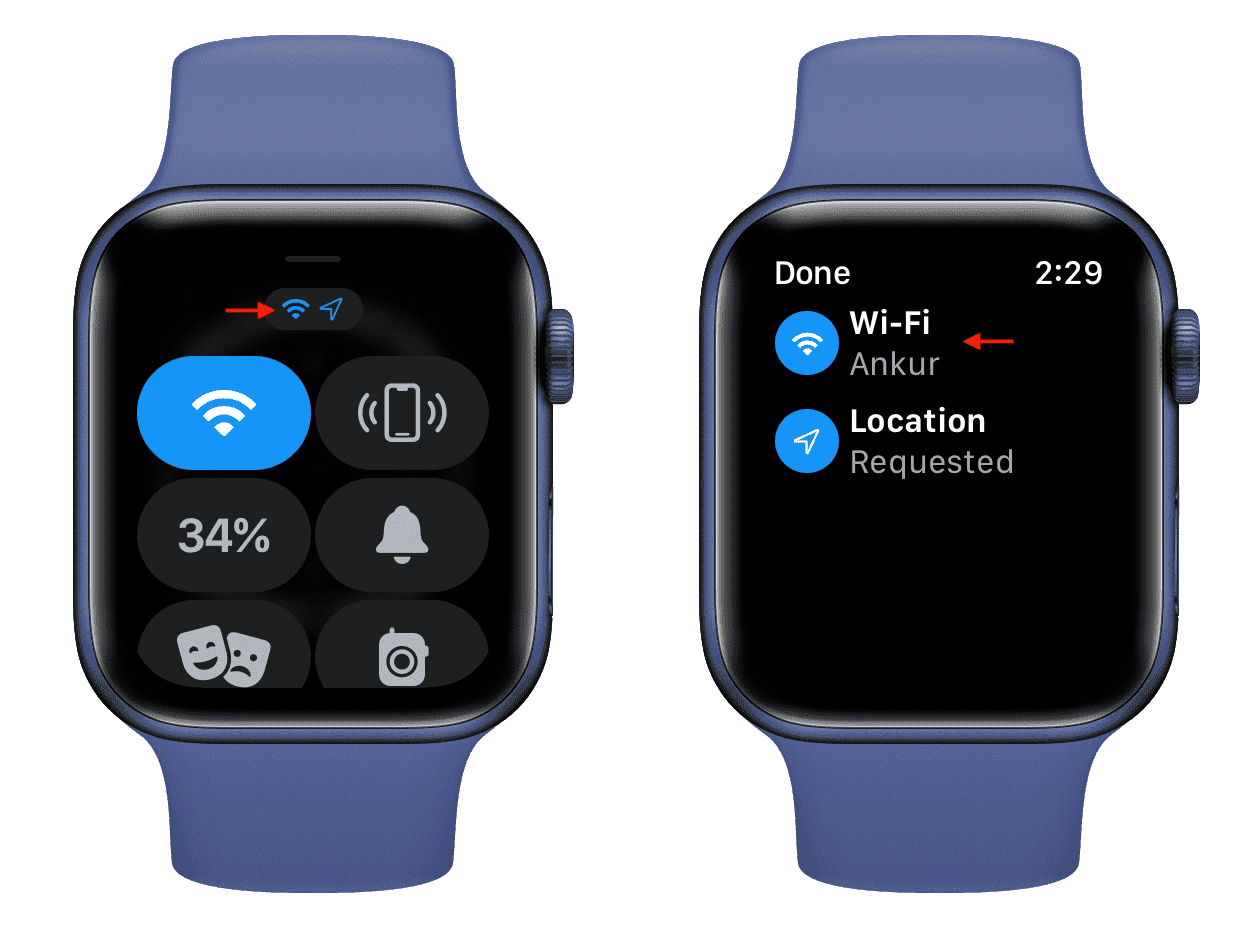 Wi-Fi icon Apple Watch