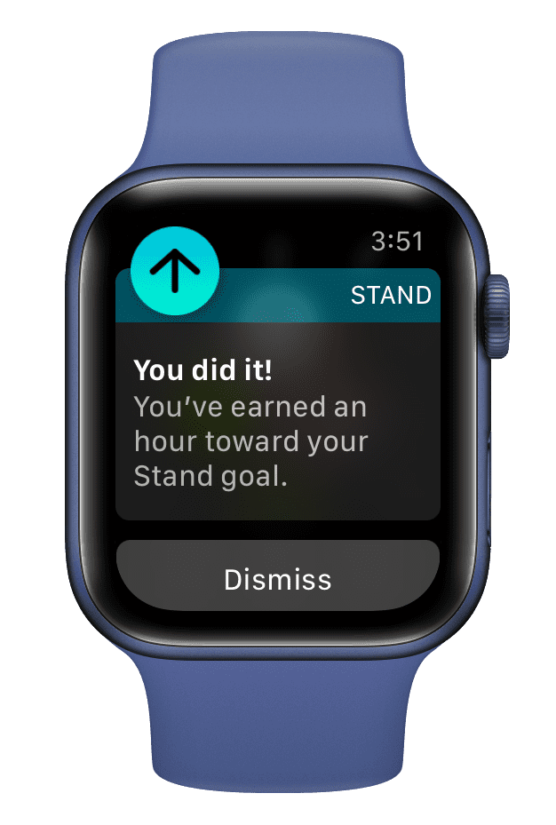 "You did it!" notification on Apple Watch