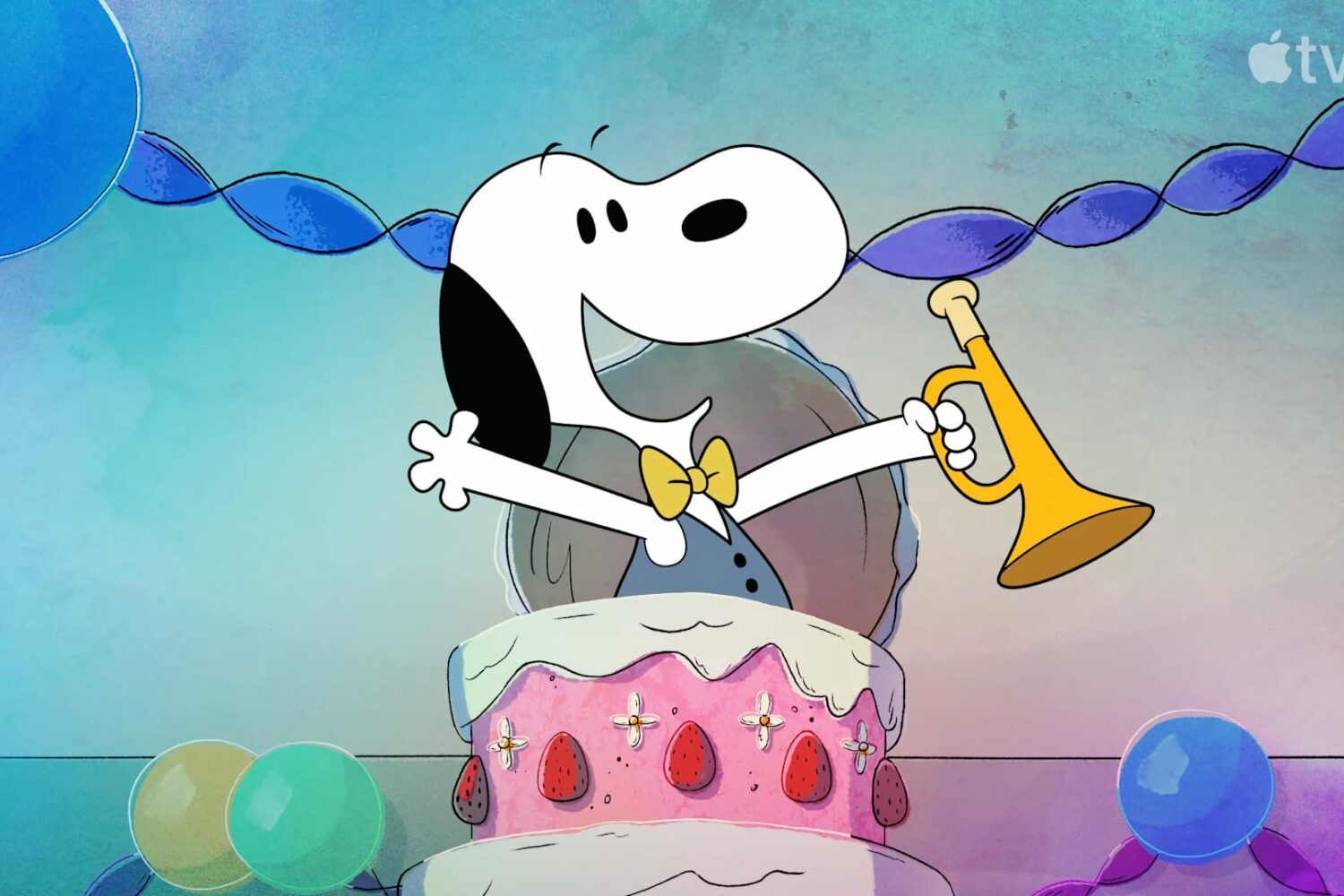 Promotional artwork for the season season of the Apple TV+ animated series “The Snoopy Show”