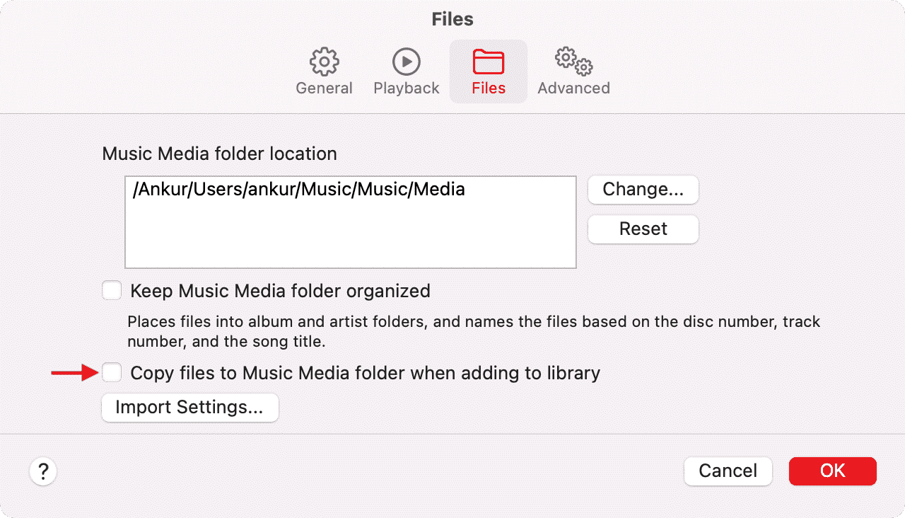 Uncheck Copy files to Music Media folder when adding to library