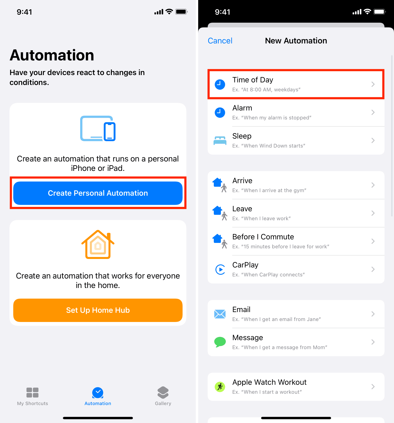 Create Personal Automation to pause music on iPhone