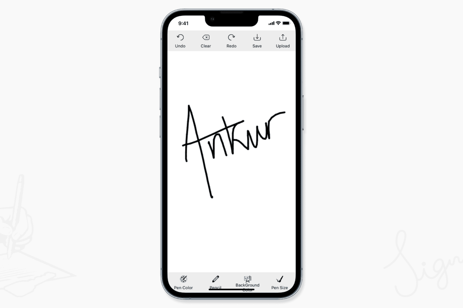 Save your signature as image on iPhone