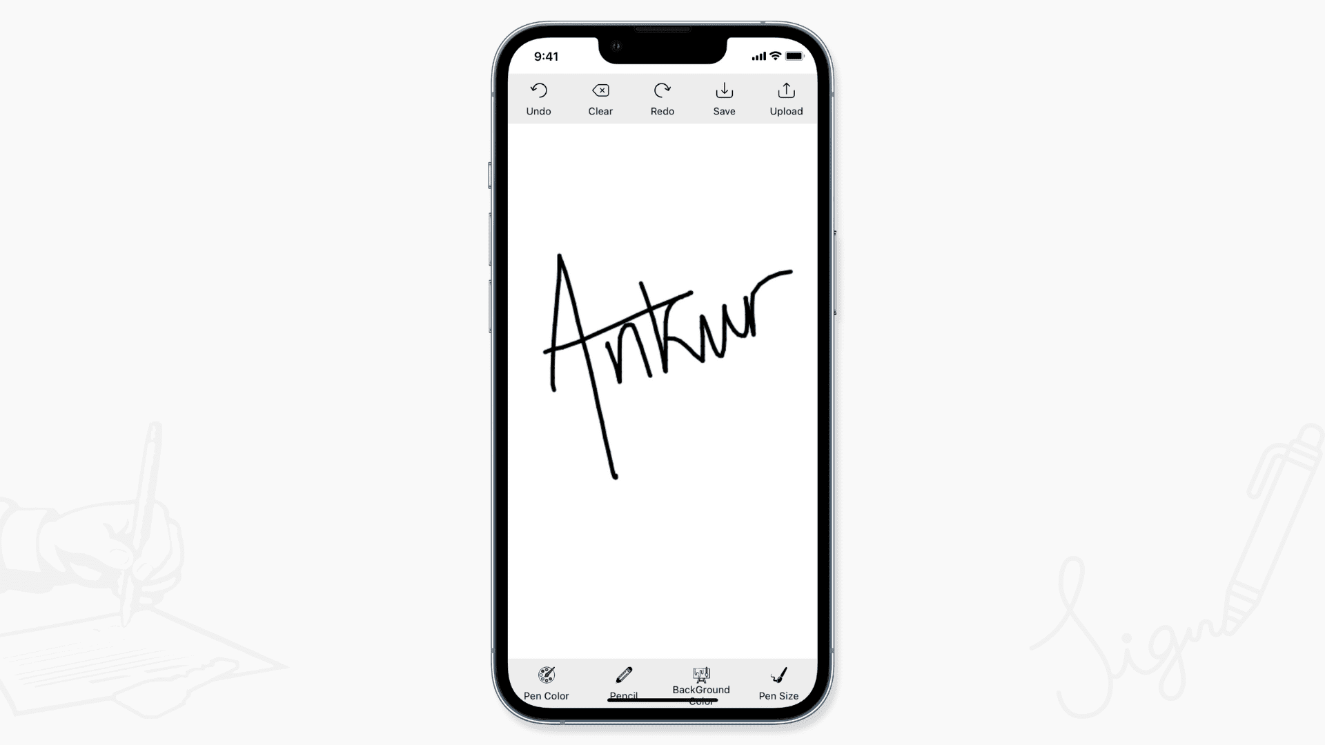 Save your signature as image on iPhone