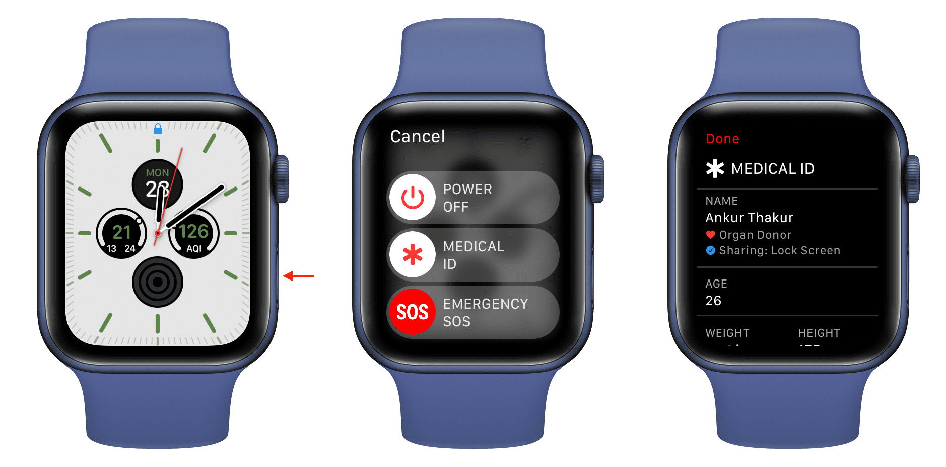 See Medical ID on Apple Watch
