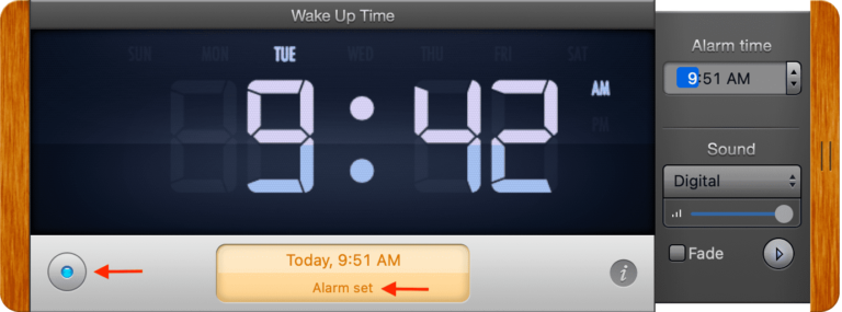 How to set an alarm on Mac