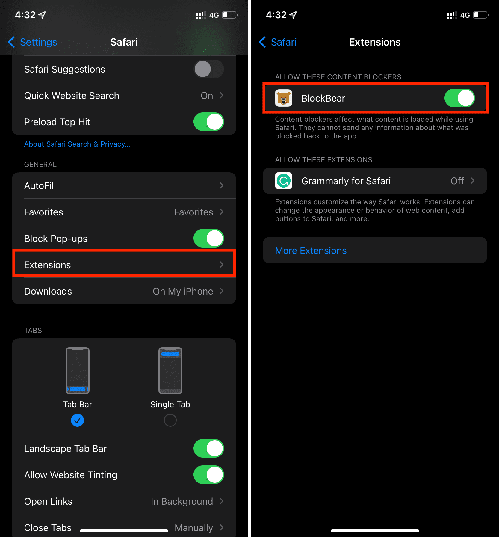 Use Content blockers in Safari on iPhone to help battery