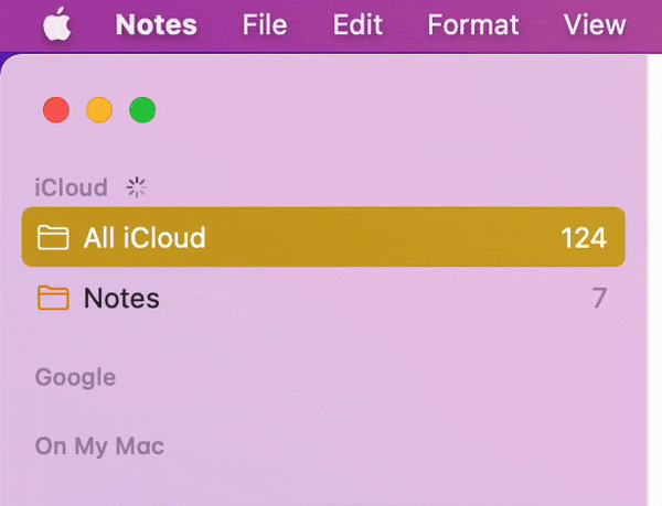 iCloud Notes syncing to Mac