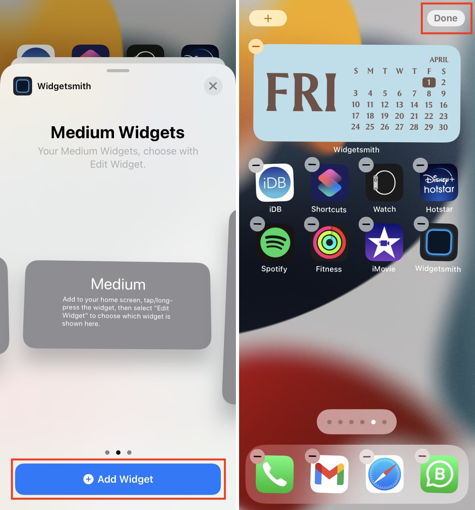 Add Widgetsmith Widget on iPhone Home Screen