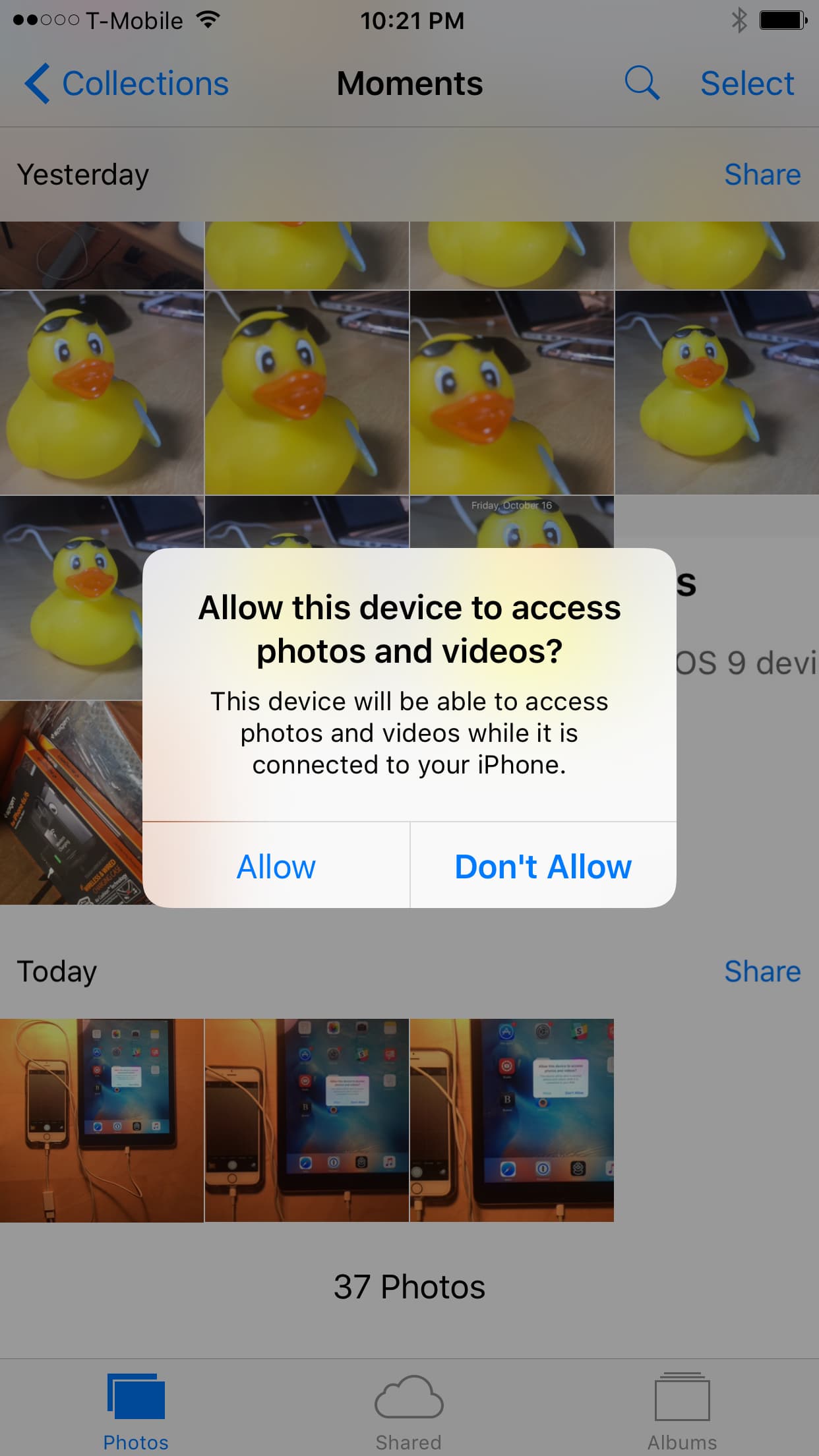 Allow iPad to access photos and videos on iPhone
