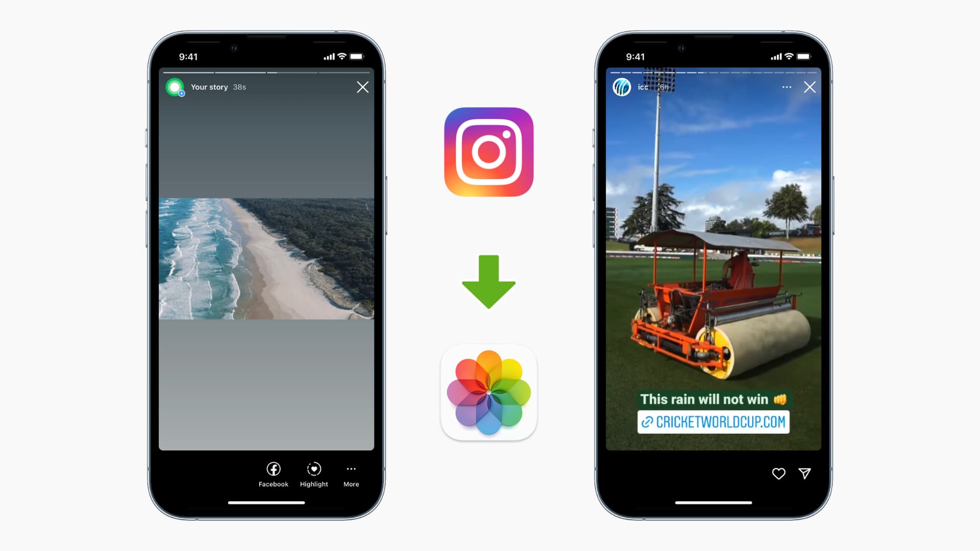 Download Instagram story to iPhone