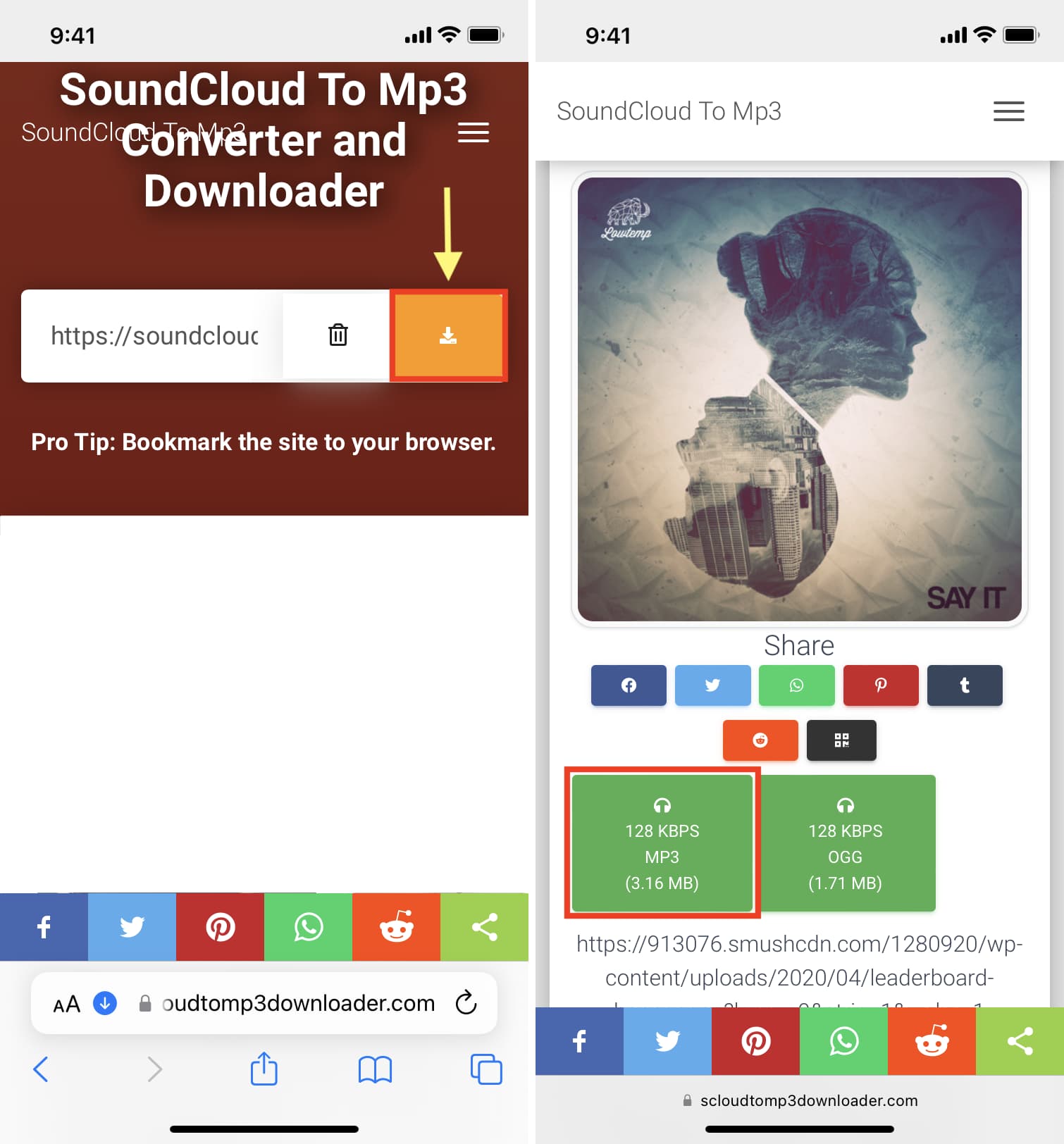 Download SoundCloud Mp3 file on iPhone