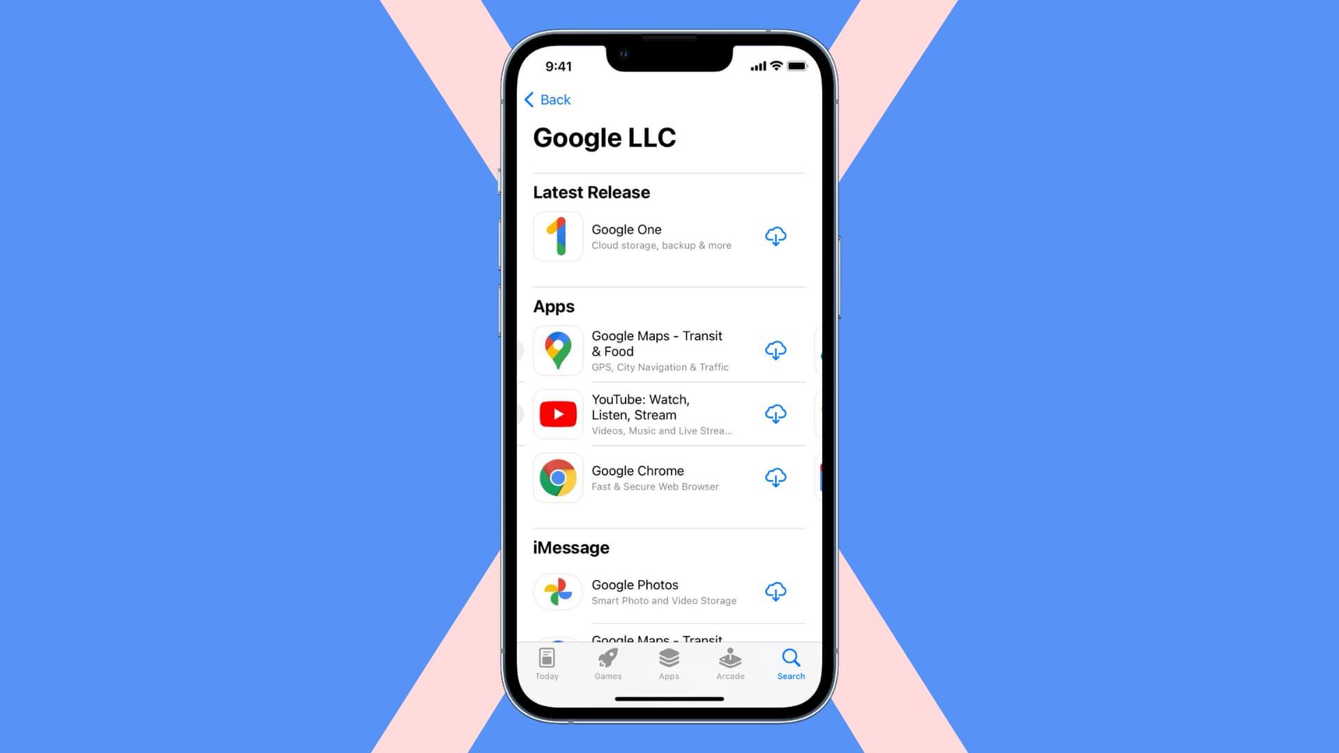 Google apps on iPhone