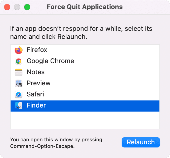 Relaunch Finder on Mac to show iPhone