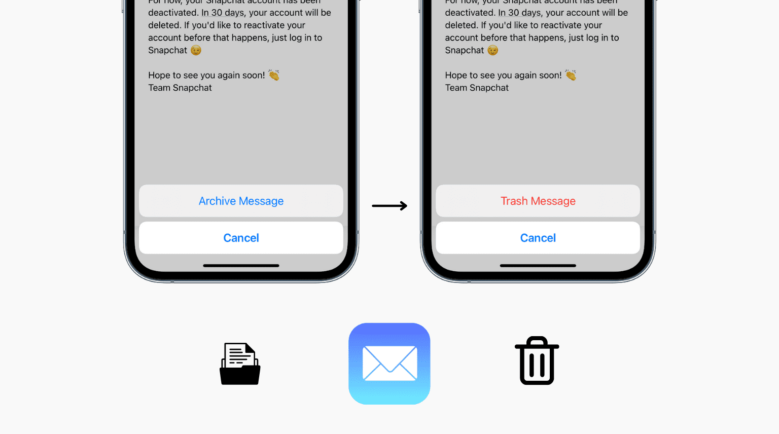 Stop email archives in Mail app on iPhone