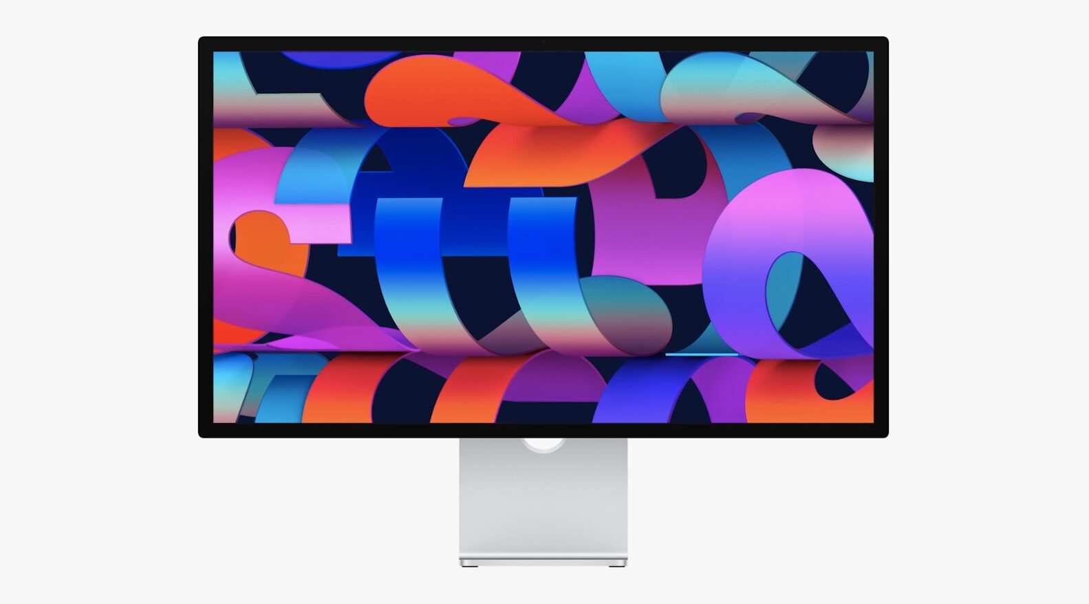 Marketing image showcasing the front of Apple's Studio Display external monitor 