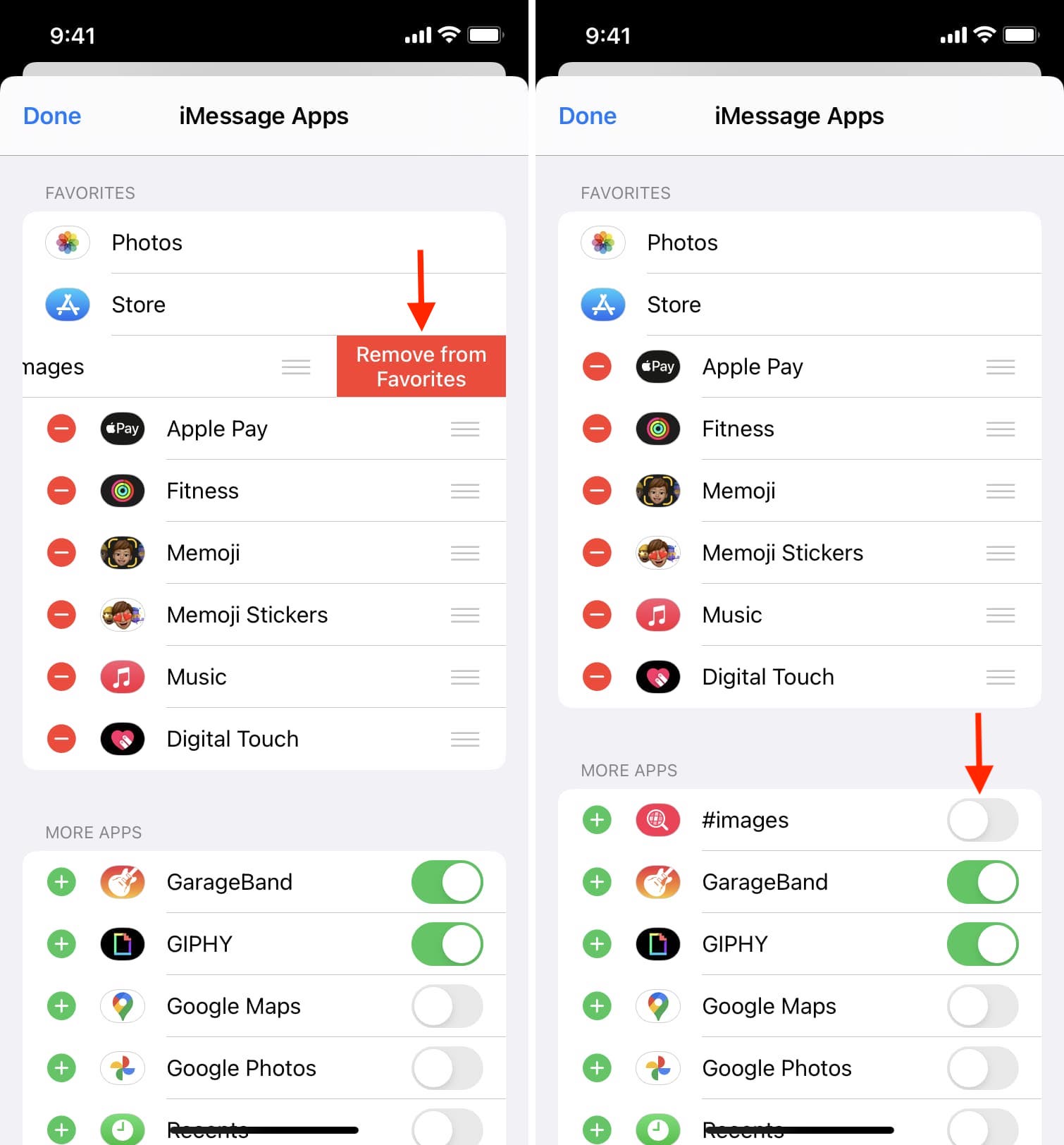 Turn off iMessage images app