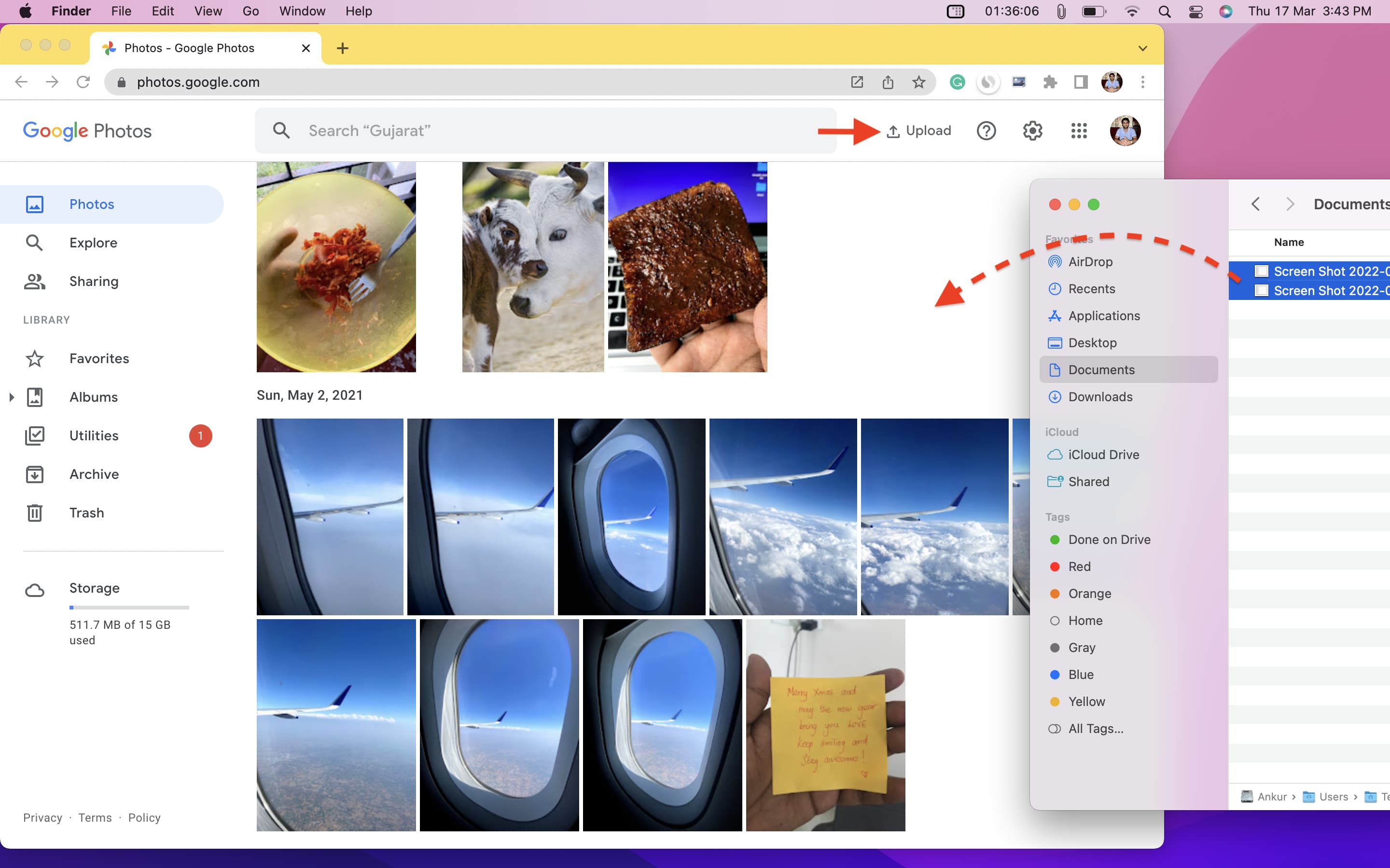 Upload to Google Photos in a web browser