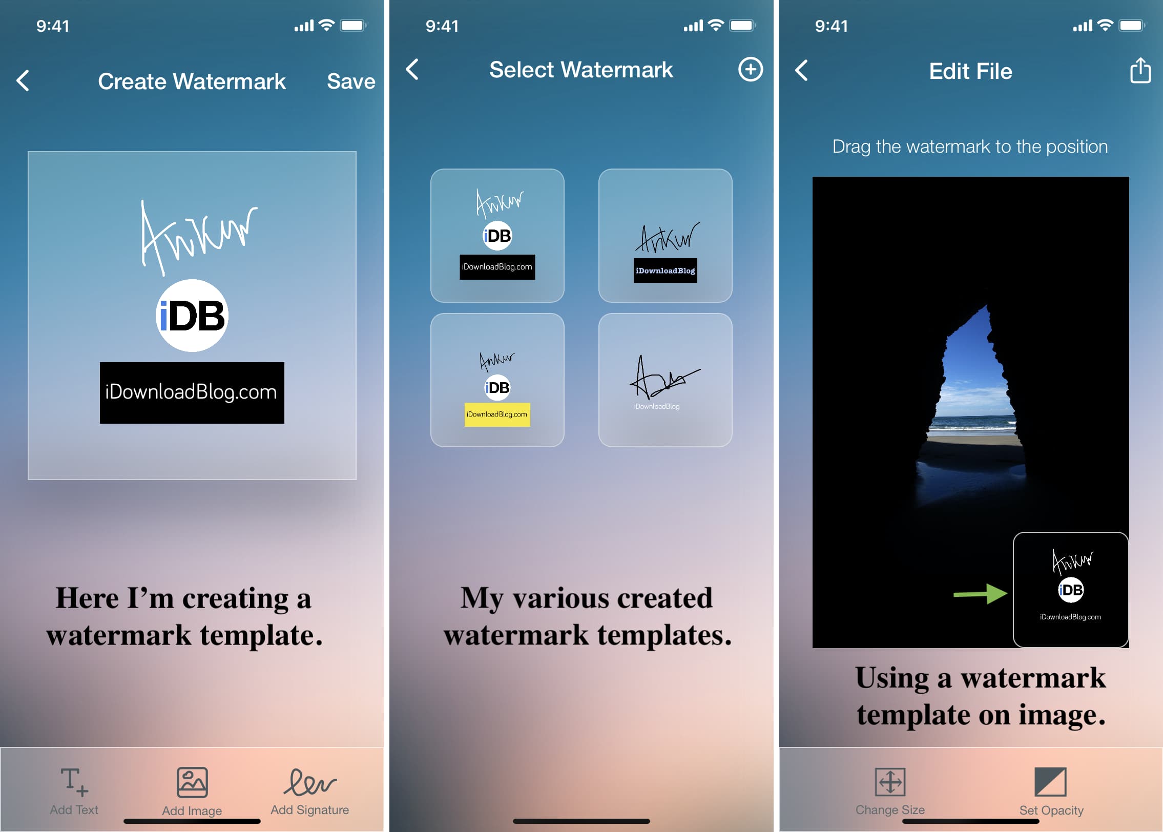 Add Watermark app for iPhone and iPad