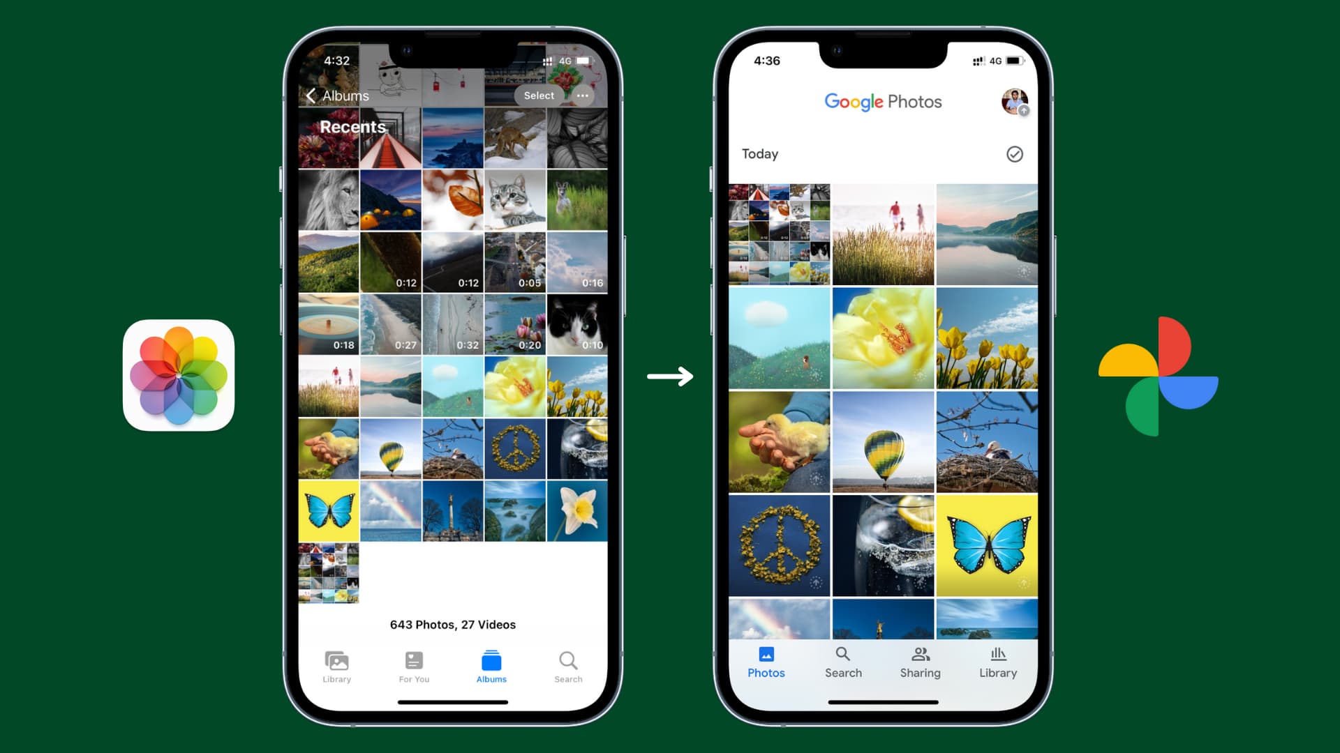 Move photos and videos from iCloud Photos to Google Photos on iPhone