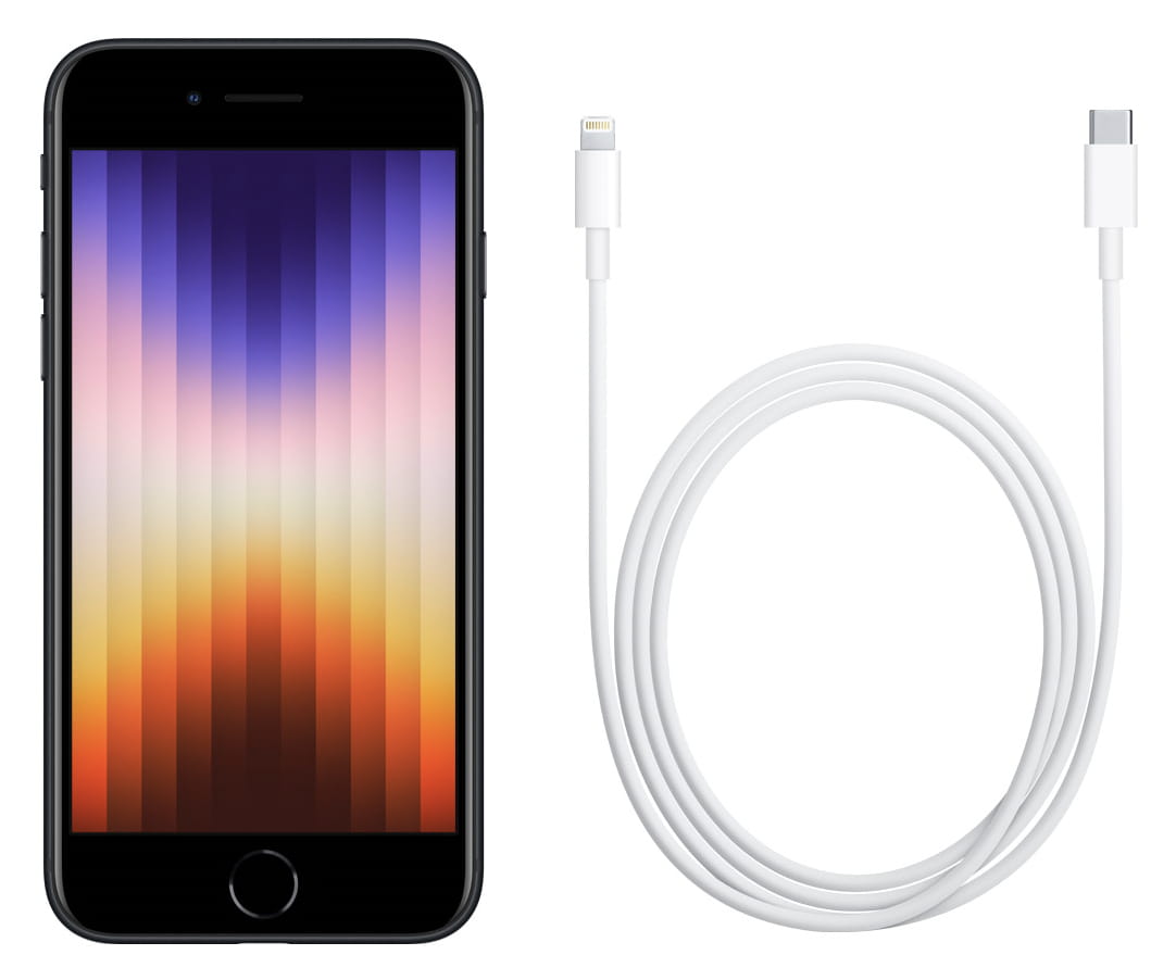 iPhone SE 3 and USB-C Lightning cable is all you get in the box