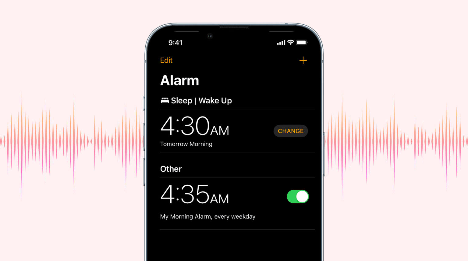 Adjust alarm volume on iPhone
