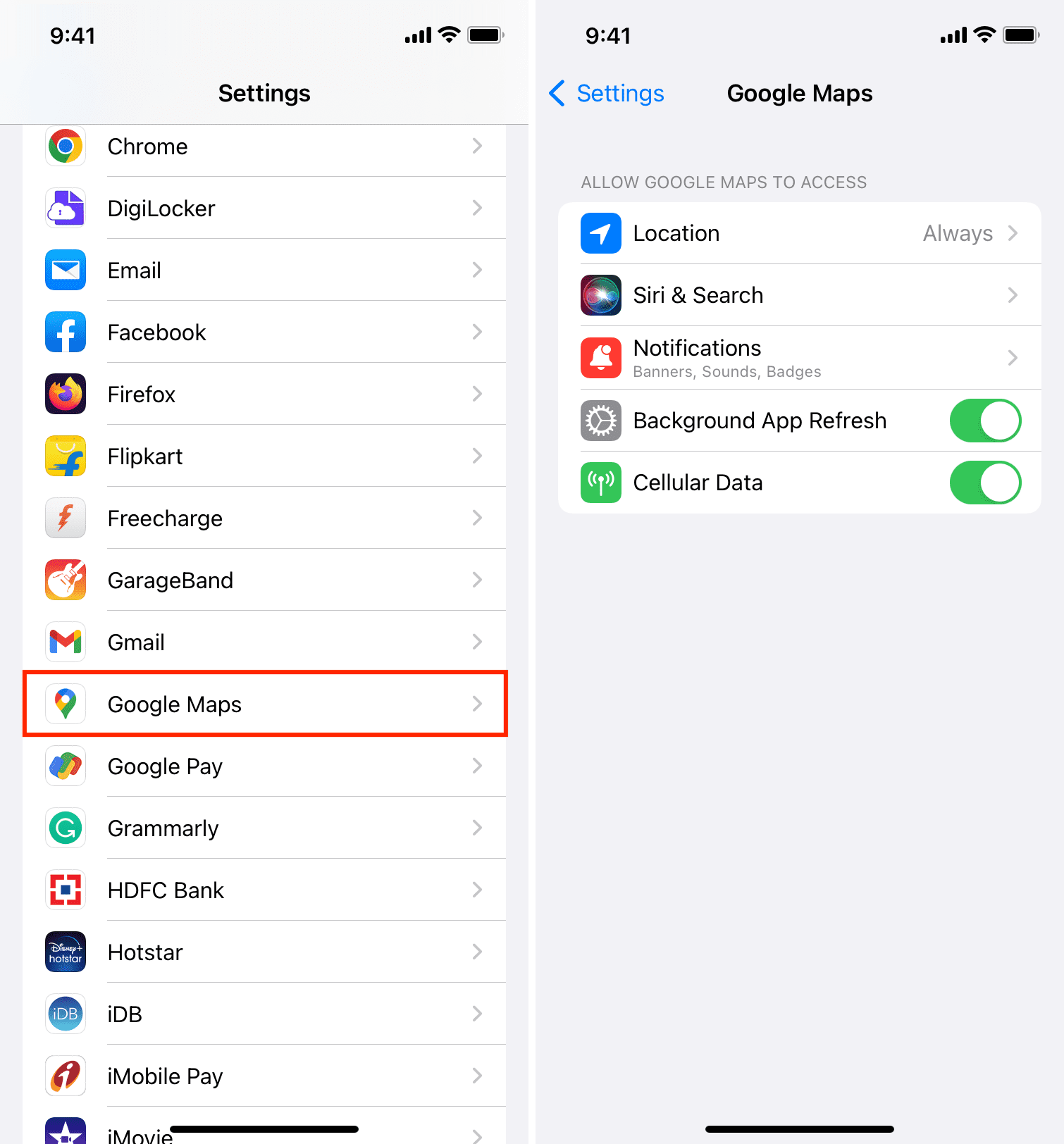 Check app's permission settings if its widget is not working on iPhone and iPad