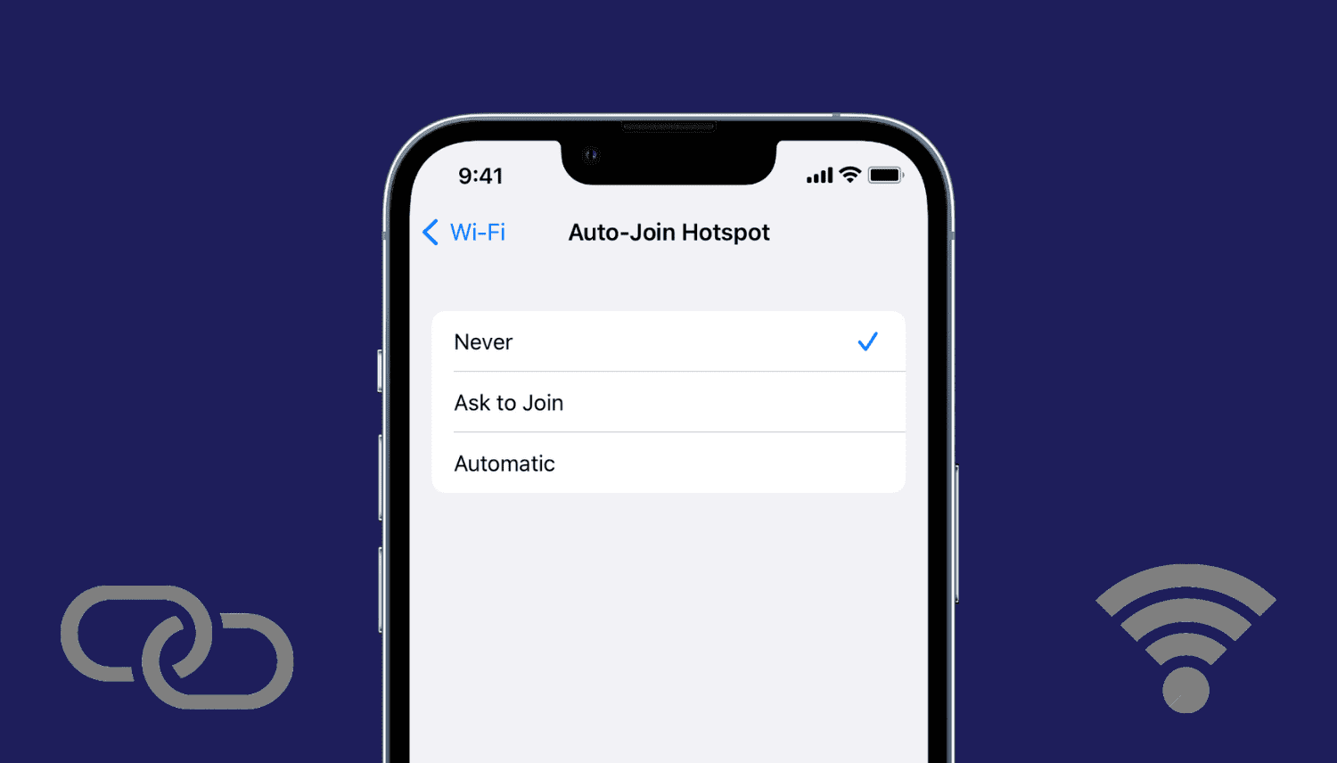Auto-Join Hotspot settings on Apple devices