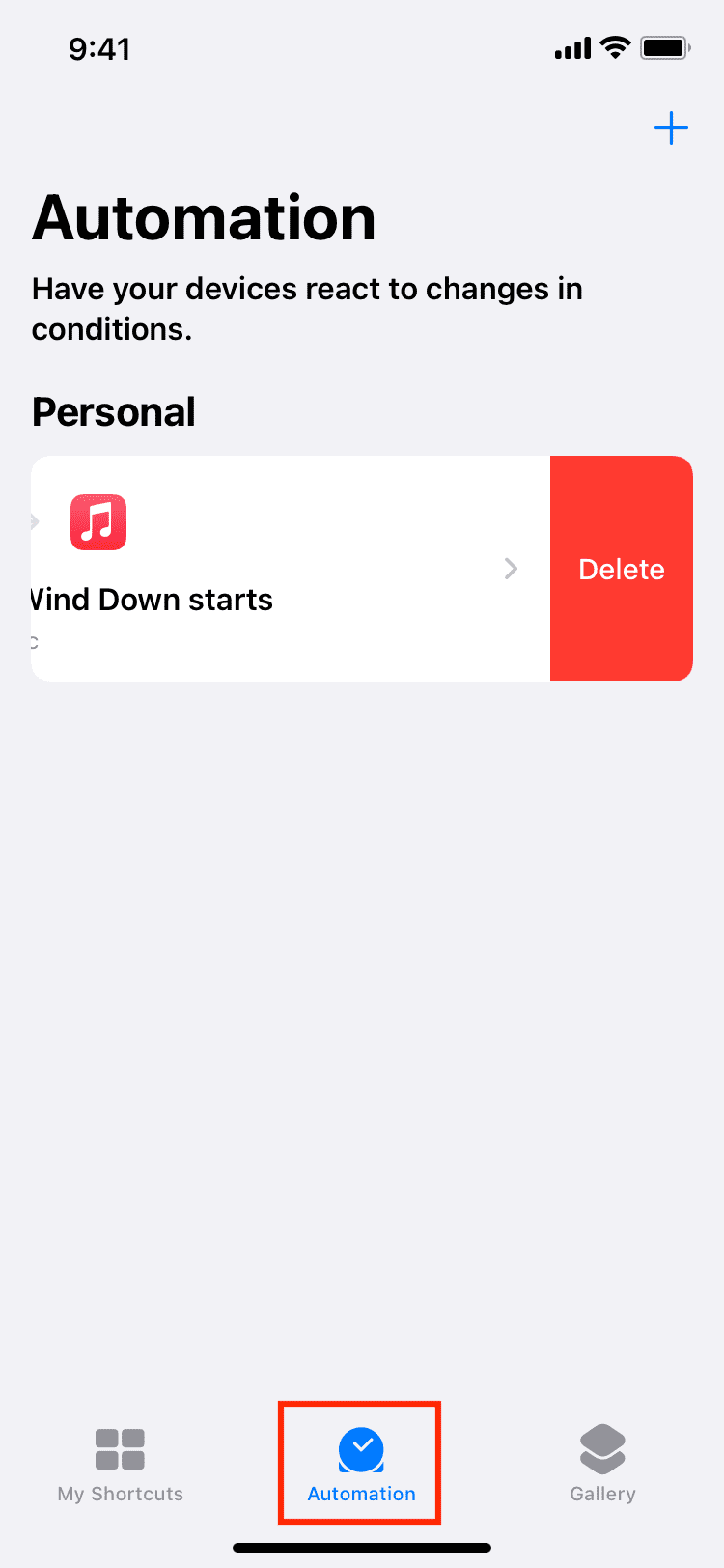 Delete Automation on iPhone