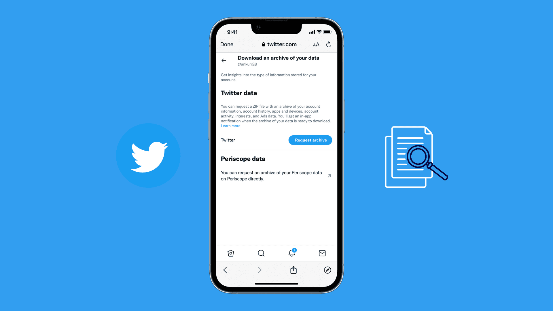 Download your Twitter archive