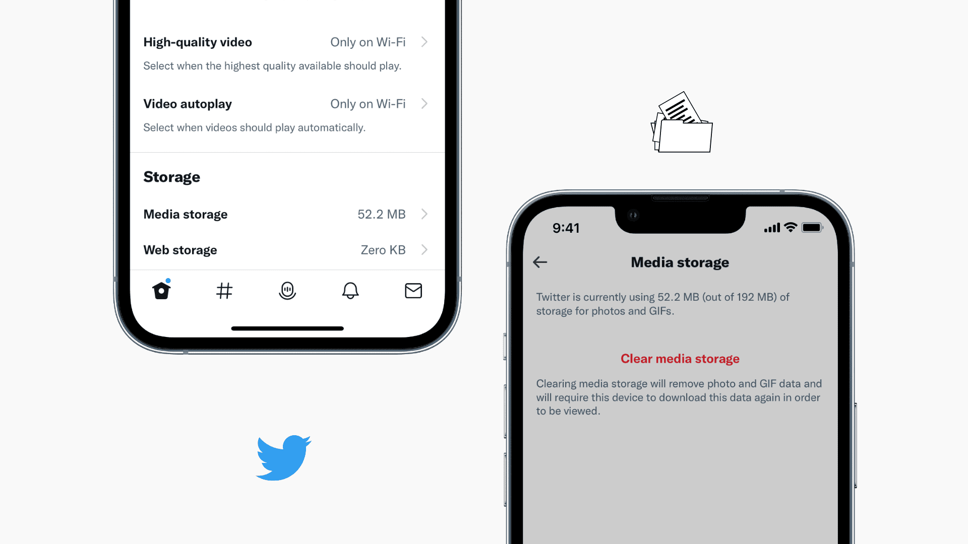 Free space on iPhone by clearing Twitter media, web, and cache files
