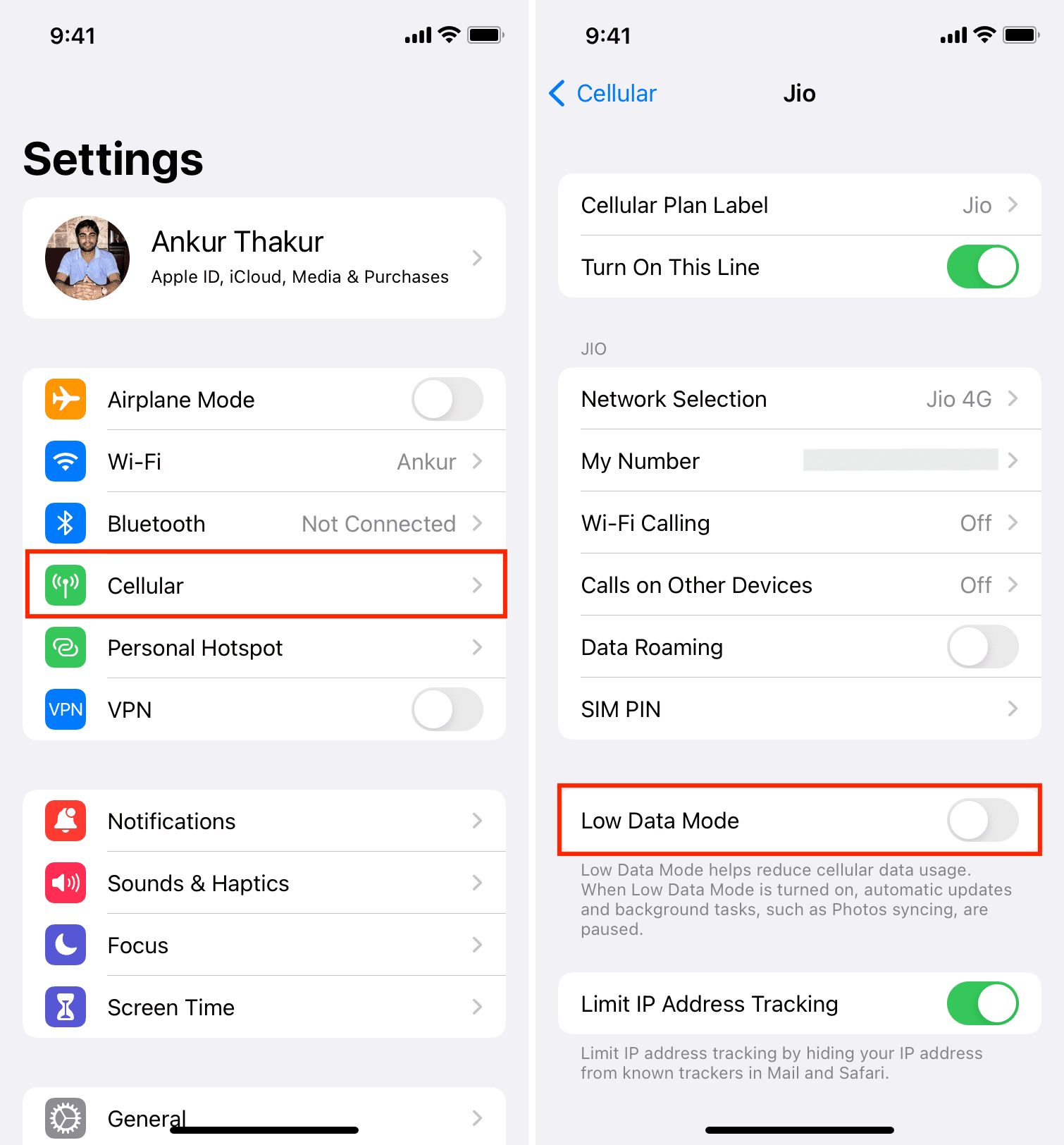 Turn off Low Data Mode in iPhone Settings to fix widgets not working issue