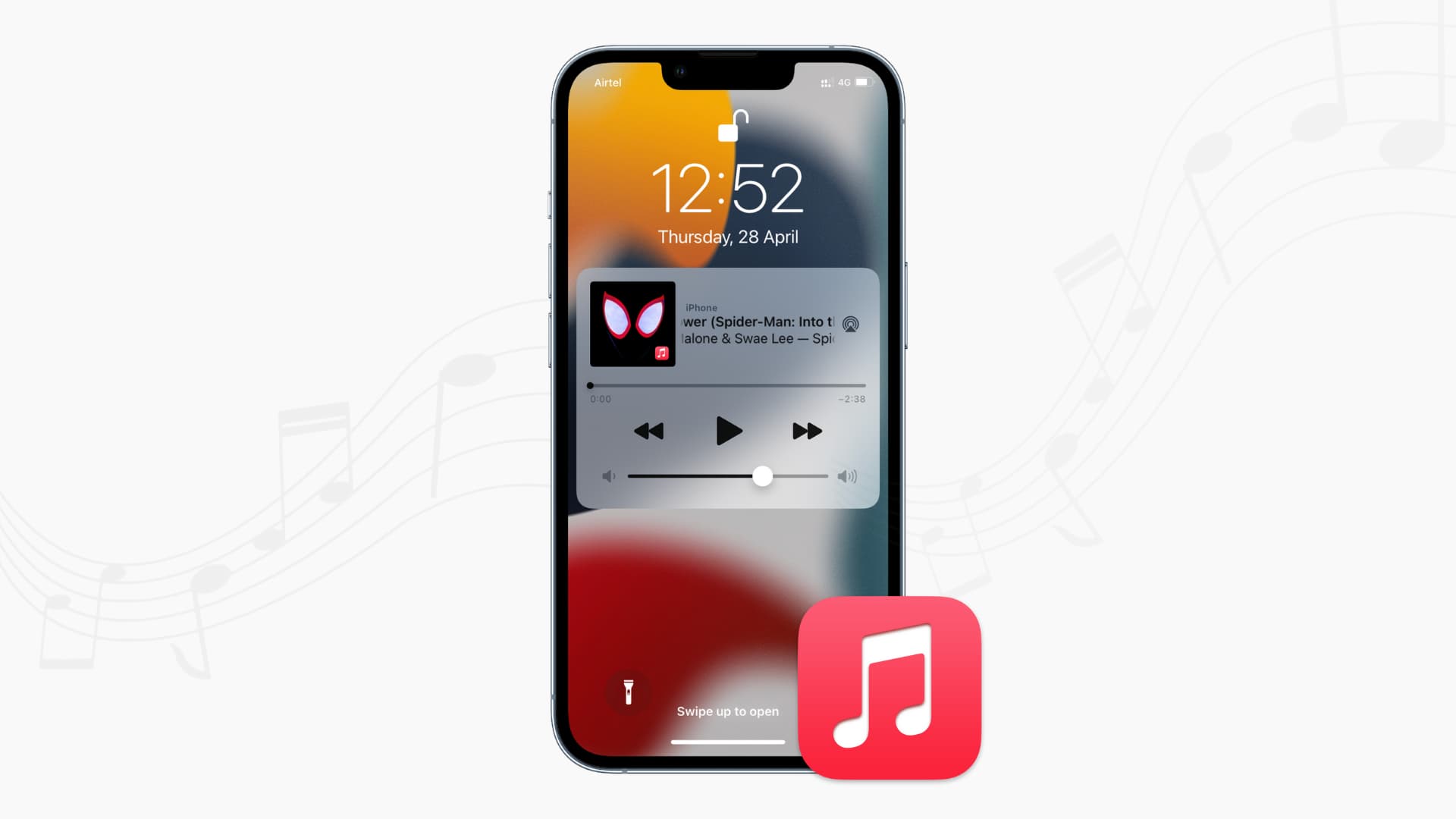 Stuck Music widget on iPhone Lock screen