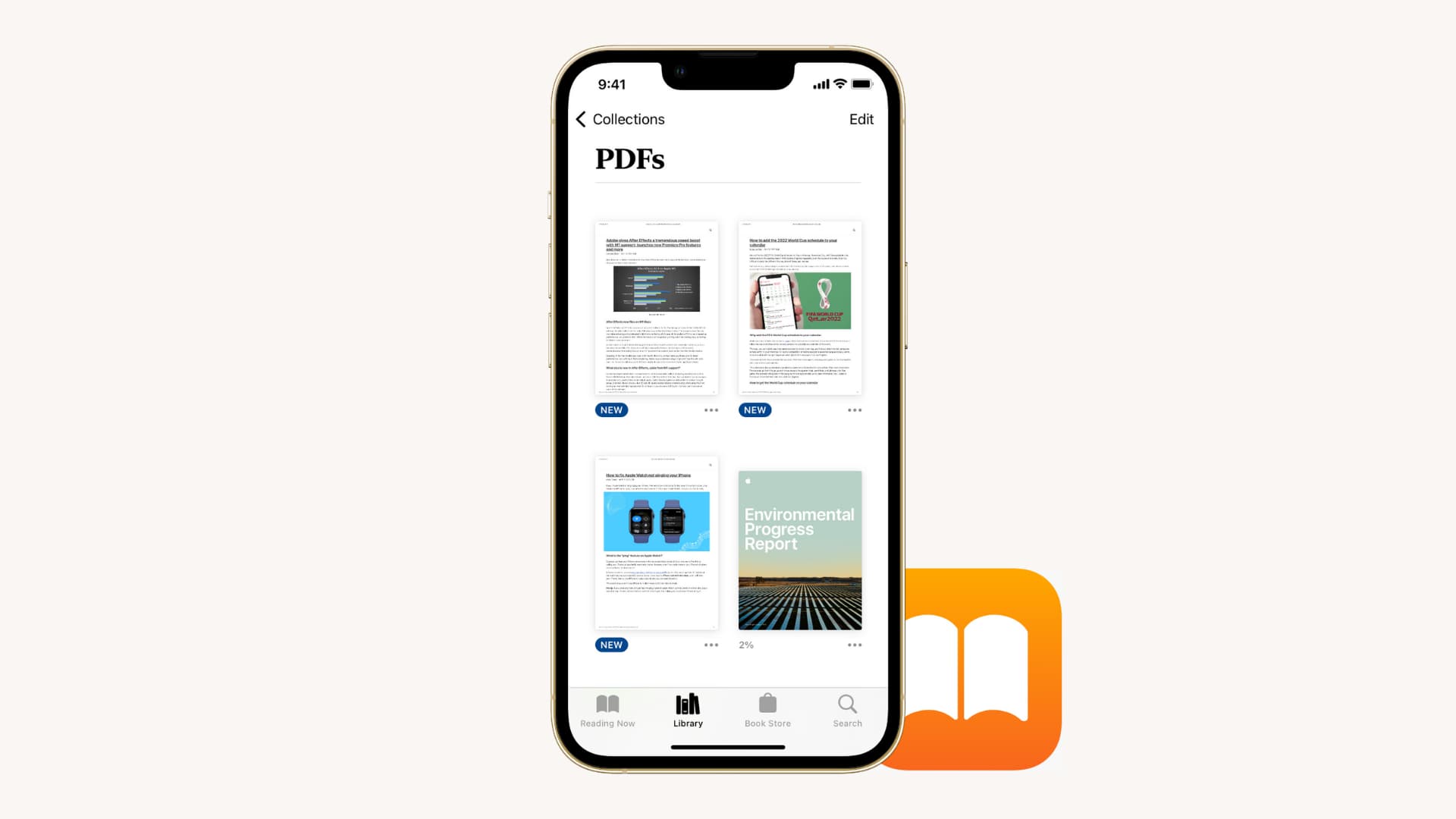 How to save PDF to Books app on iPhone