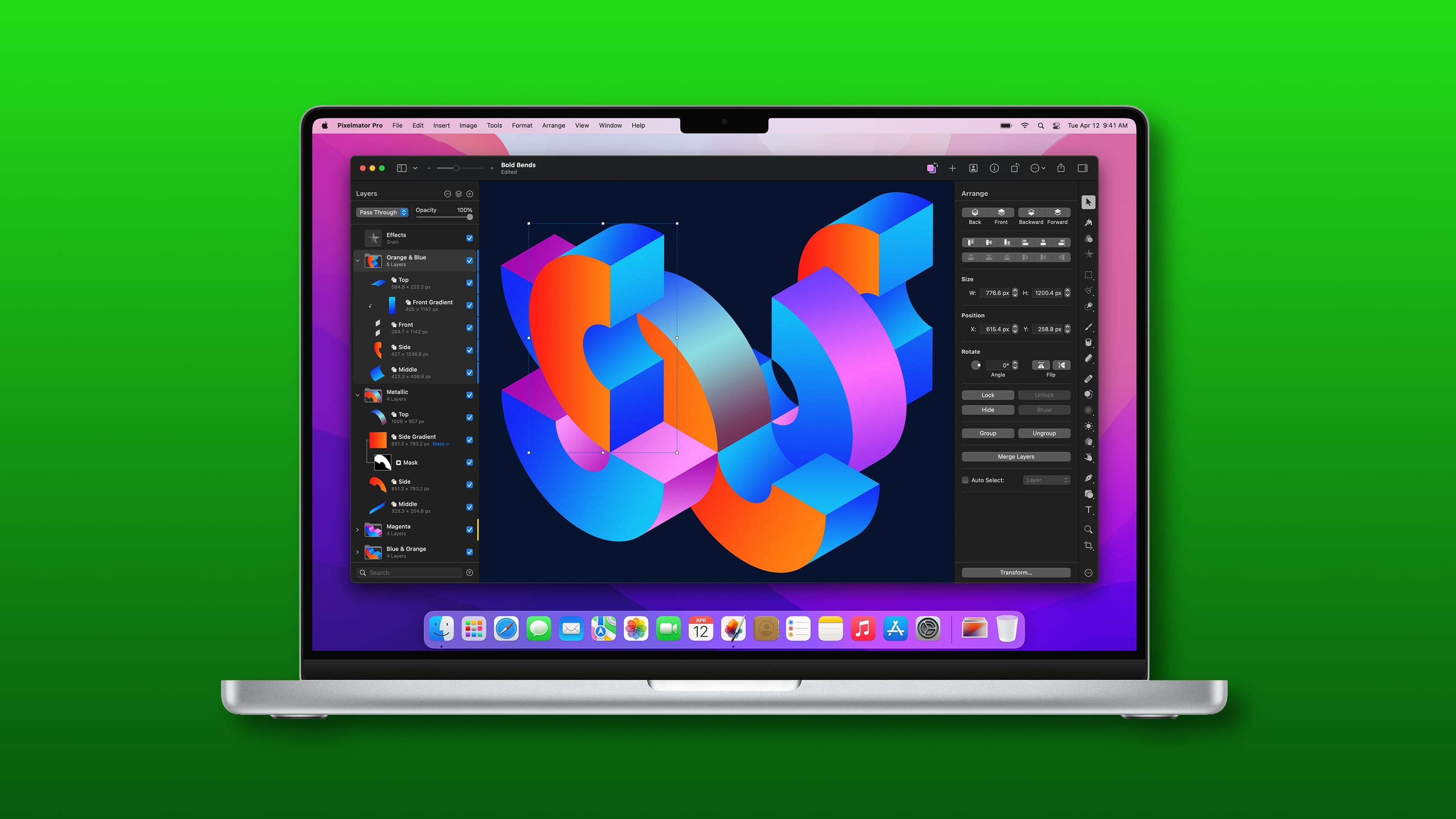 Featured image showing Photoshop alternative Pixelmator Pro running on Apple MacBook Pro