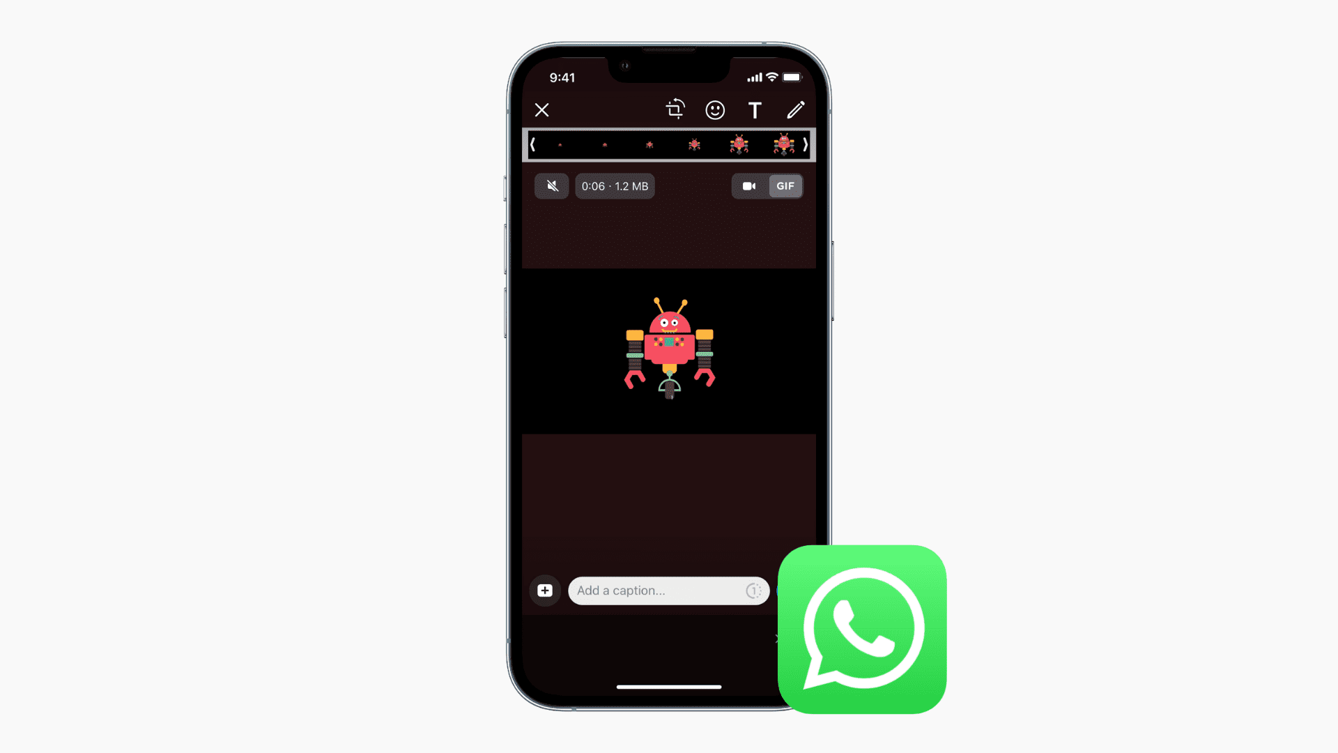 How to send video and Live Photo as GIF on WhatsApp