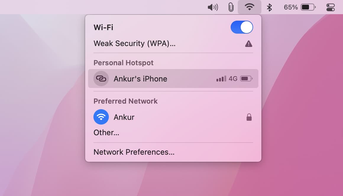 Wi-Fi on Mac
