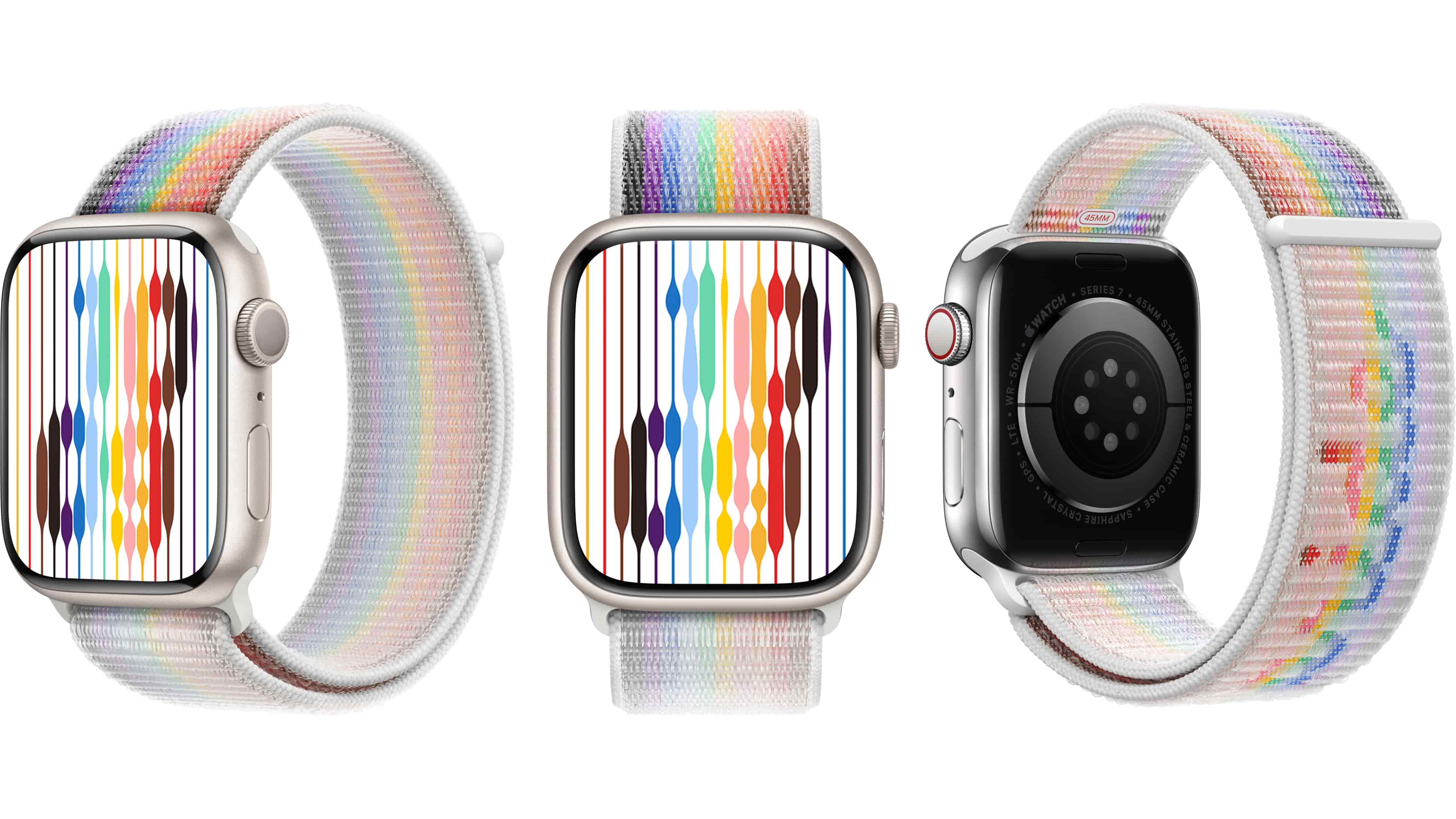 The vibrant strands of Apple's Pride Threads face move as you turn your Aple Watch's Digital Crown or touch the display.